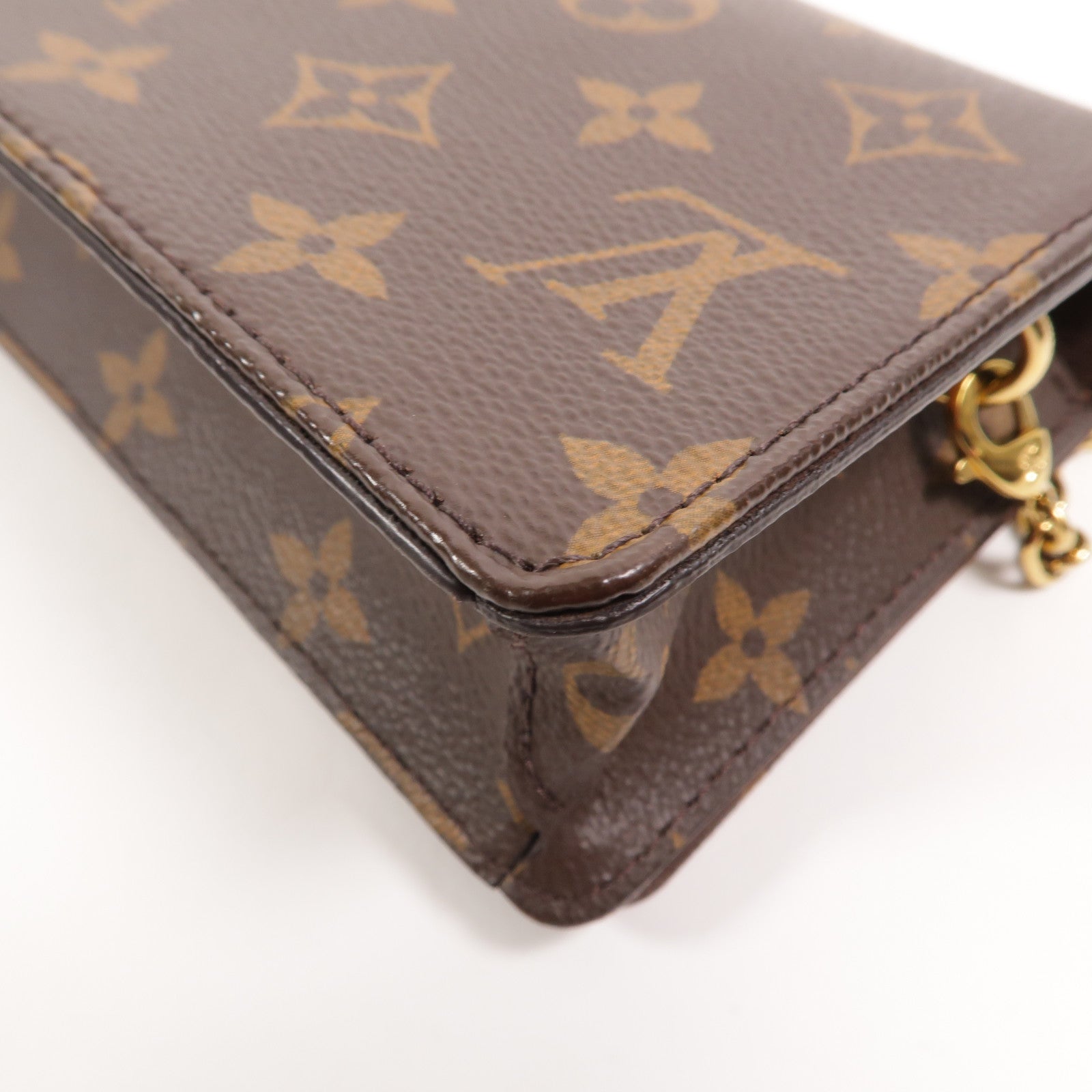 LOUIS VUITTON Monogram Wallet On Chain Lily鏈帶肩背袋