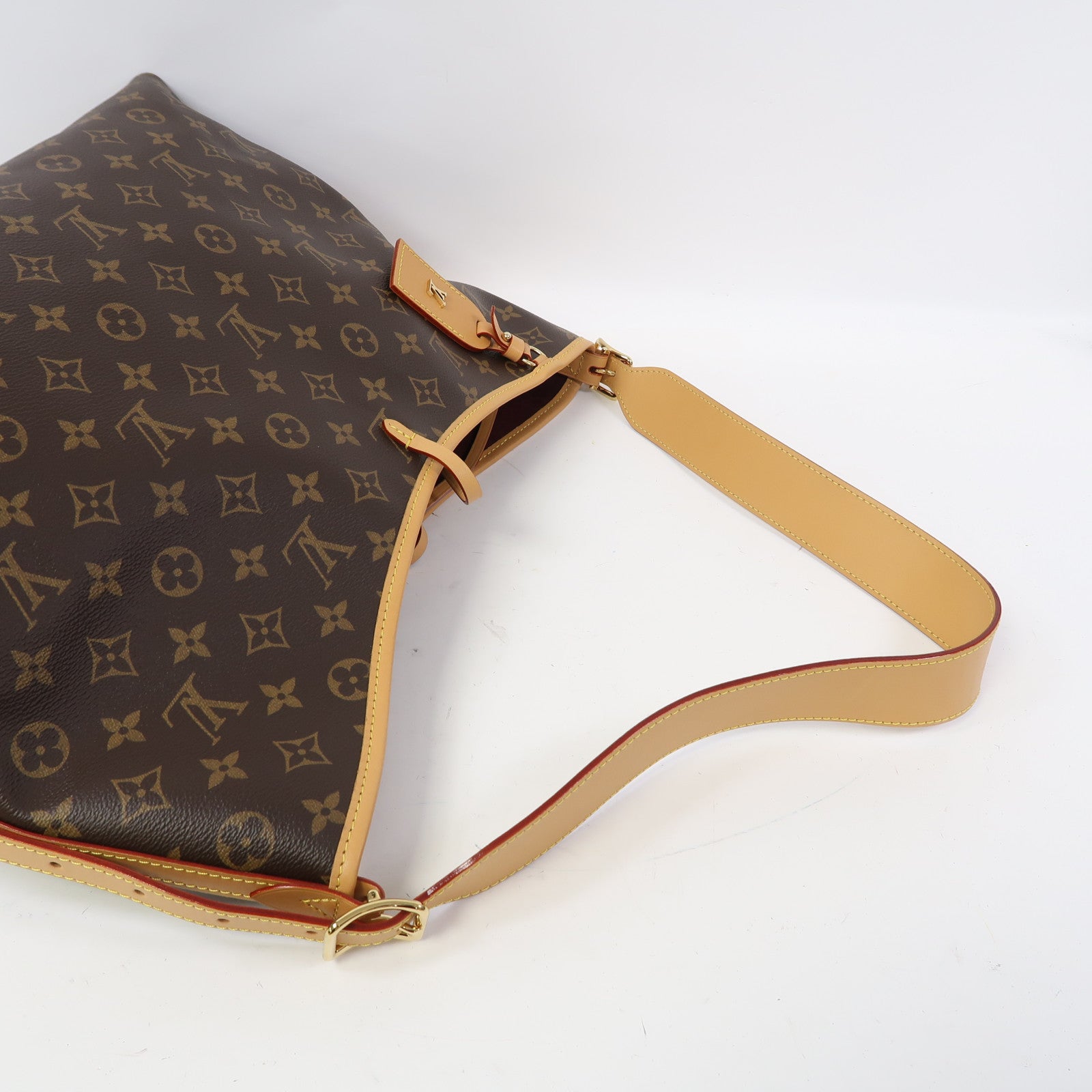 LOUIS VUITTON Monogram Carryall MM金扣肩背袋啡色
