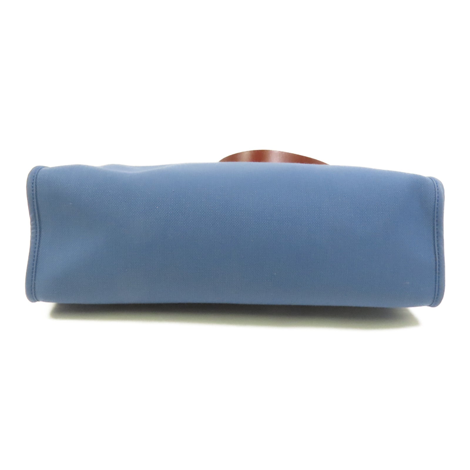 HERMES 帆布Herbag PM銀扣手挽肩背兩用袋Blue Tempete