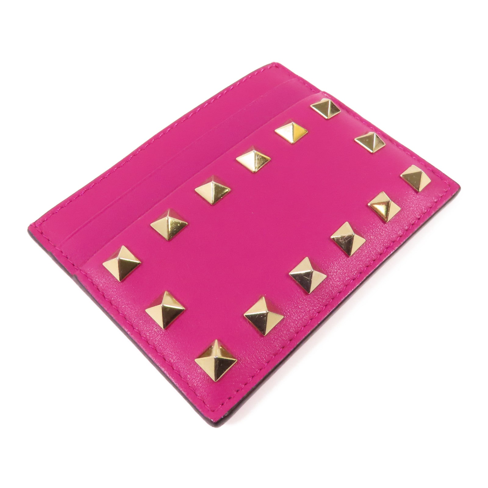 Valentino 牛皮皮革Card Case卡片套粉紅色