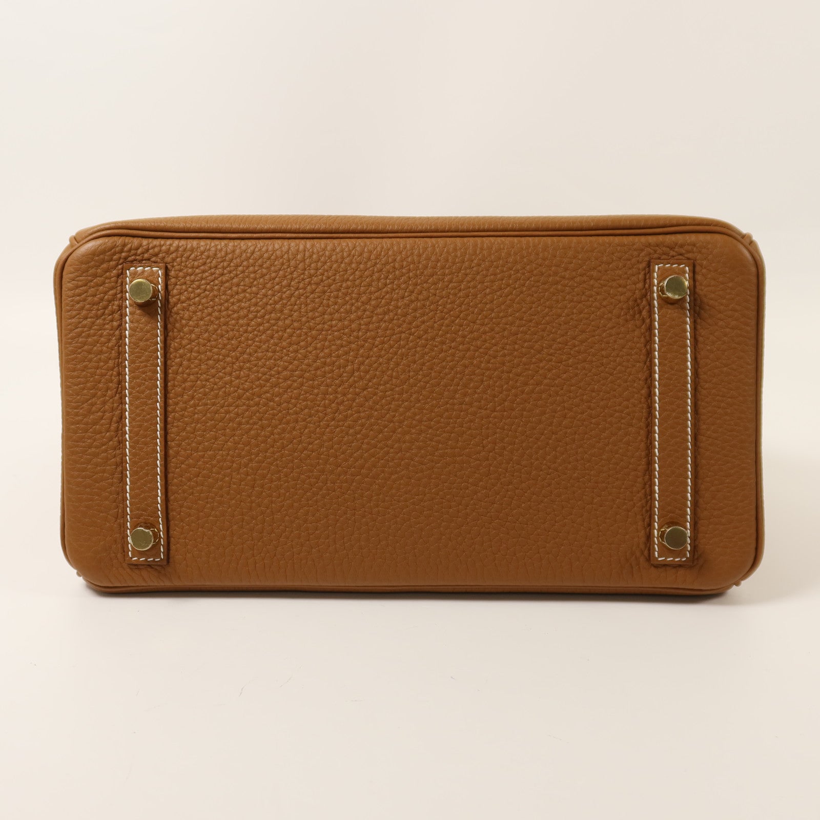 HERMES Clemence皮革Birkin 30金扣手挽袋Gold