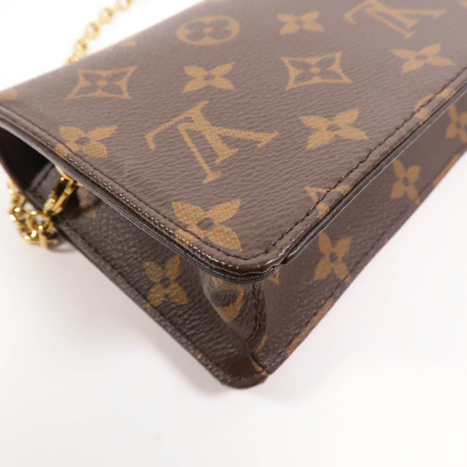 LOUIS VUITTON Monogram Wallet On Chain Lily鏈帶肩背袋
