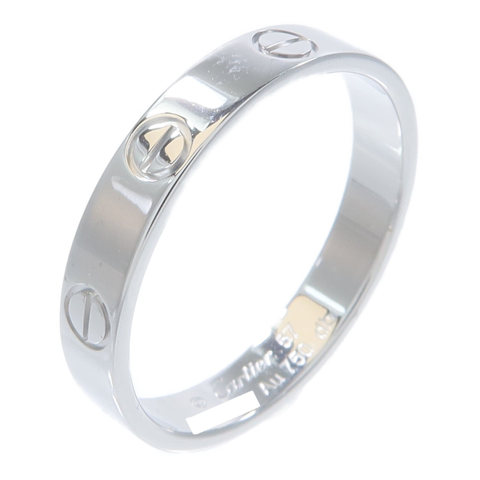 CARTIER 18K白金Mini Love Ring戒指