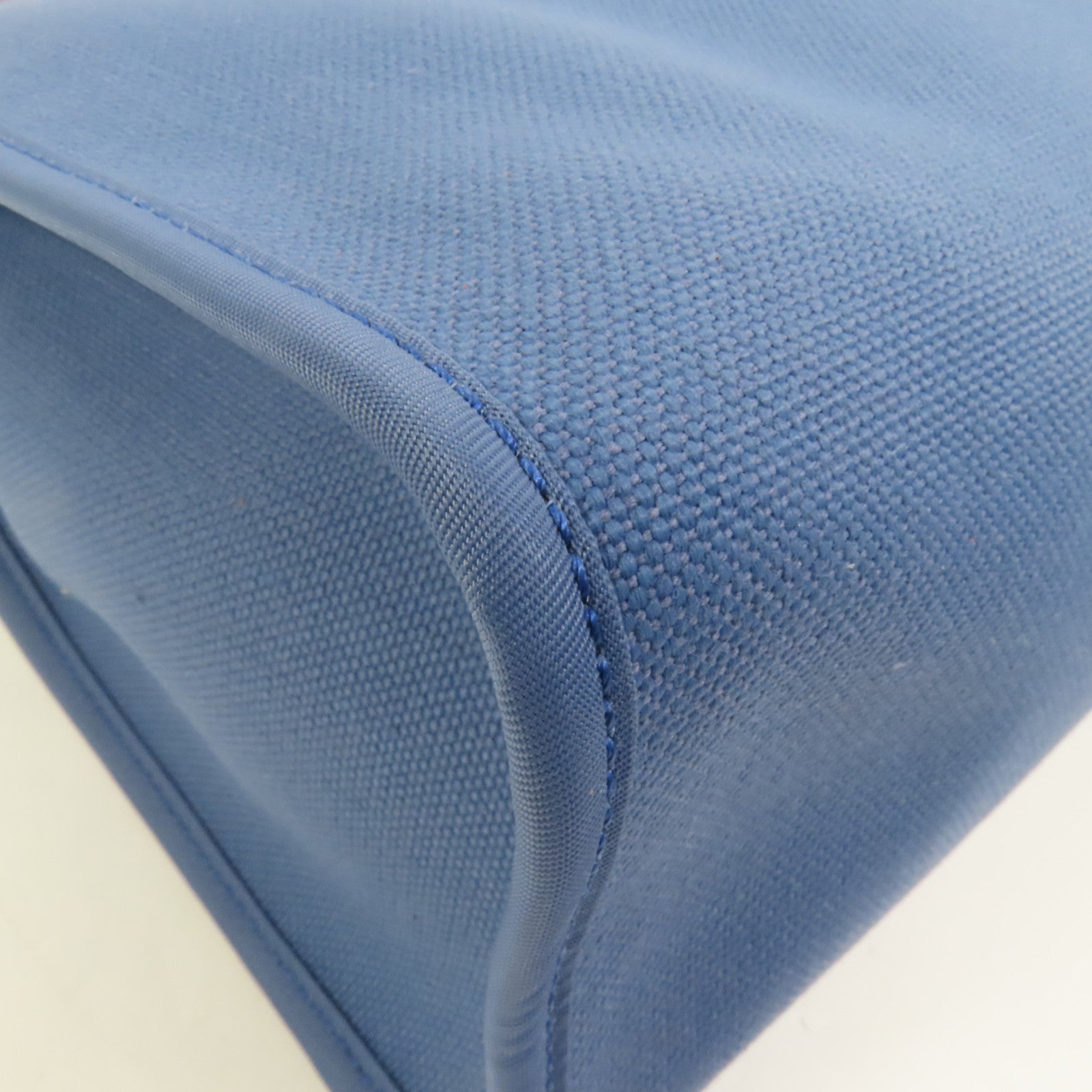 HERMES 帆布Herbag PM銀扣手挽肩背兩用袋Blue Tempete
