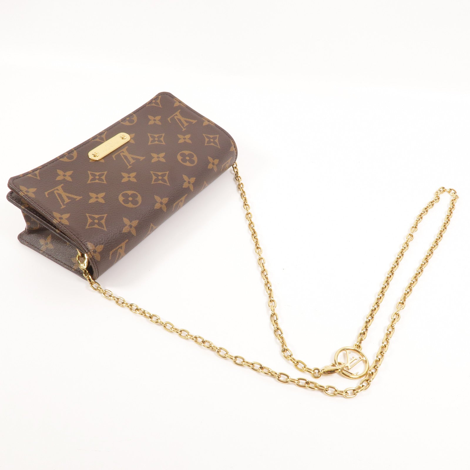 LOUIS VUITTON Monogram Wallet On Chain Lily鏈帶肩背袋