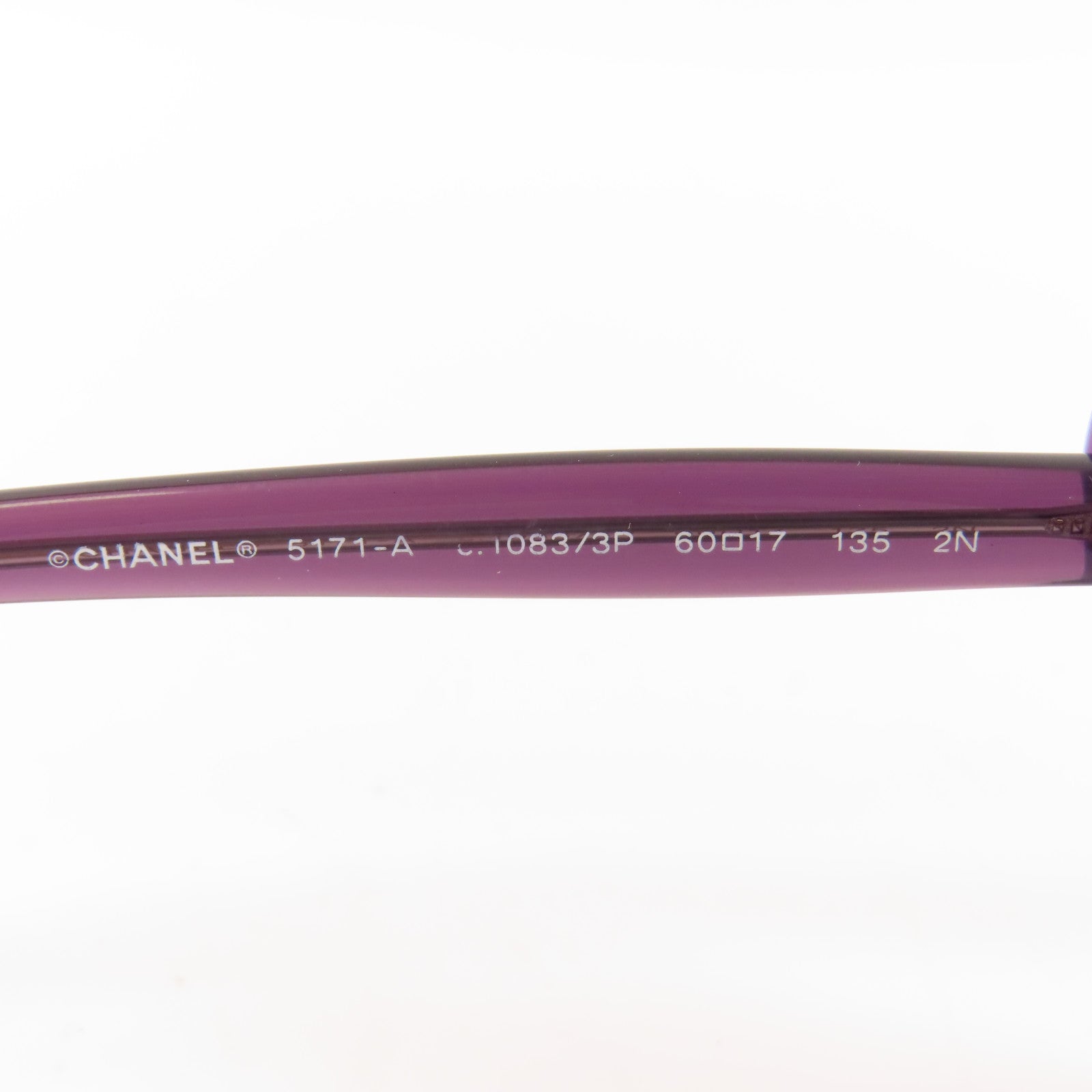 CHANEL CC Sunglasses PVC Purple