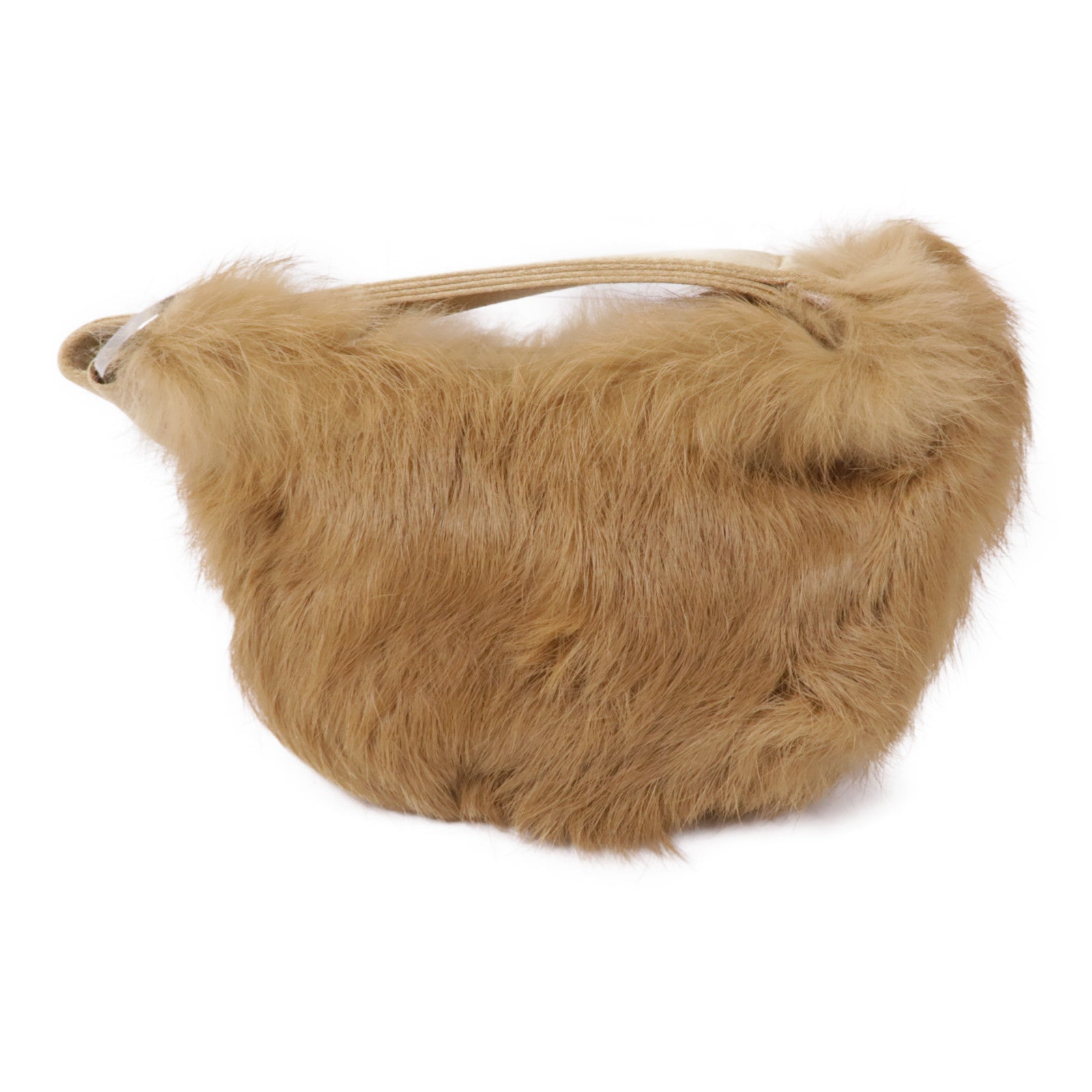 GUCCI 兔毛Clutch手挽袋棕色