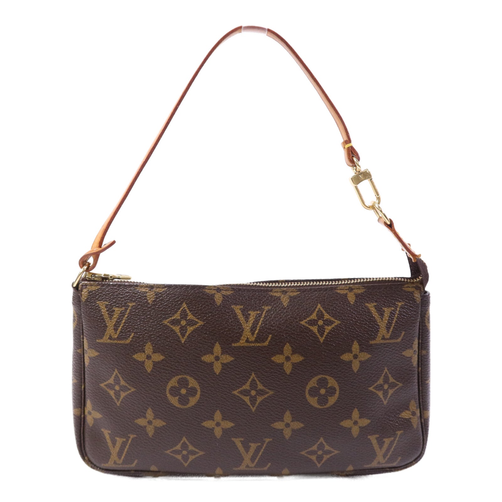 LOUIS VUITTON Monogram Pochette Accessoires金扣手挽袋