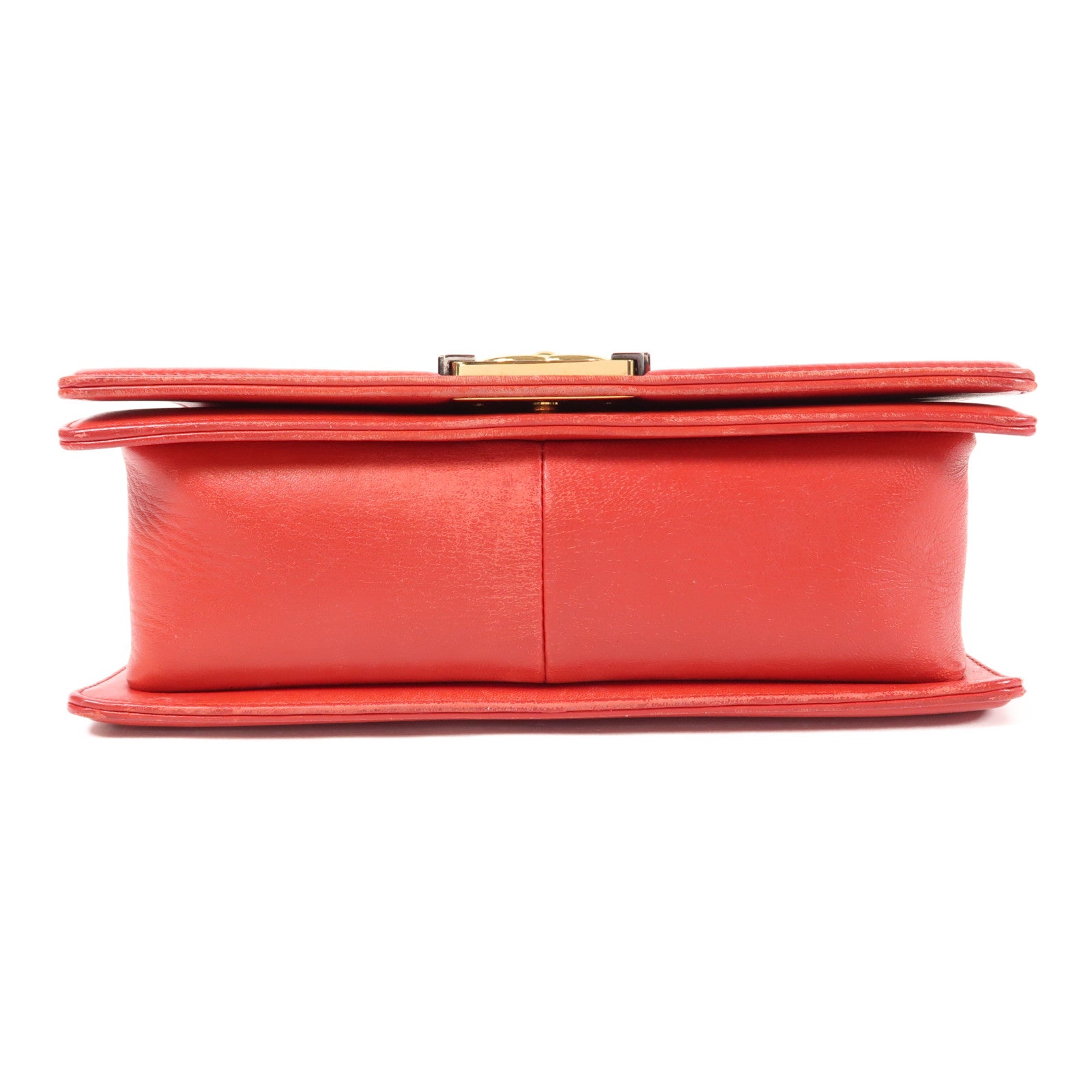 CHANEL 牛皮皮革Boy 25金扣鏈帶肩背袋