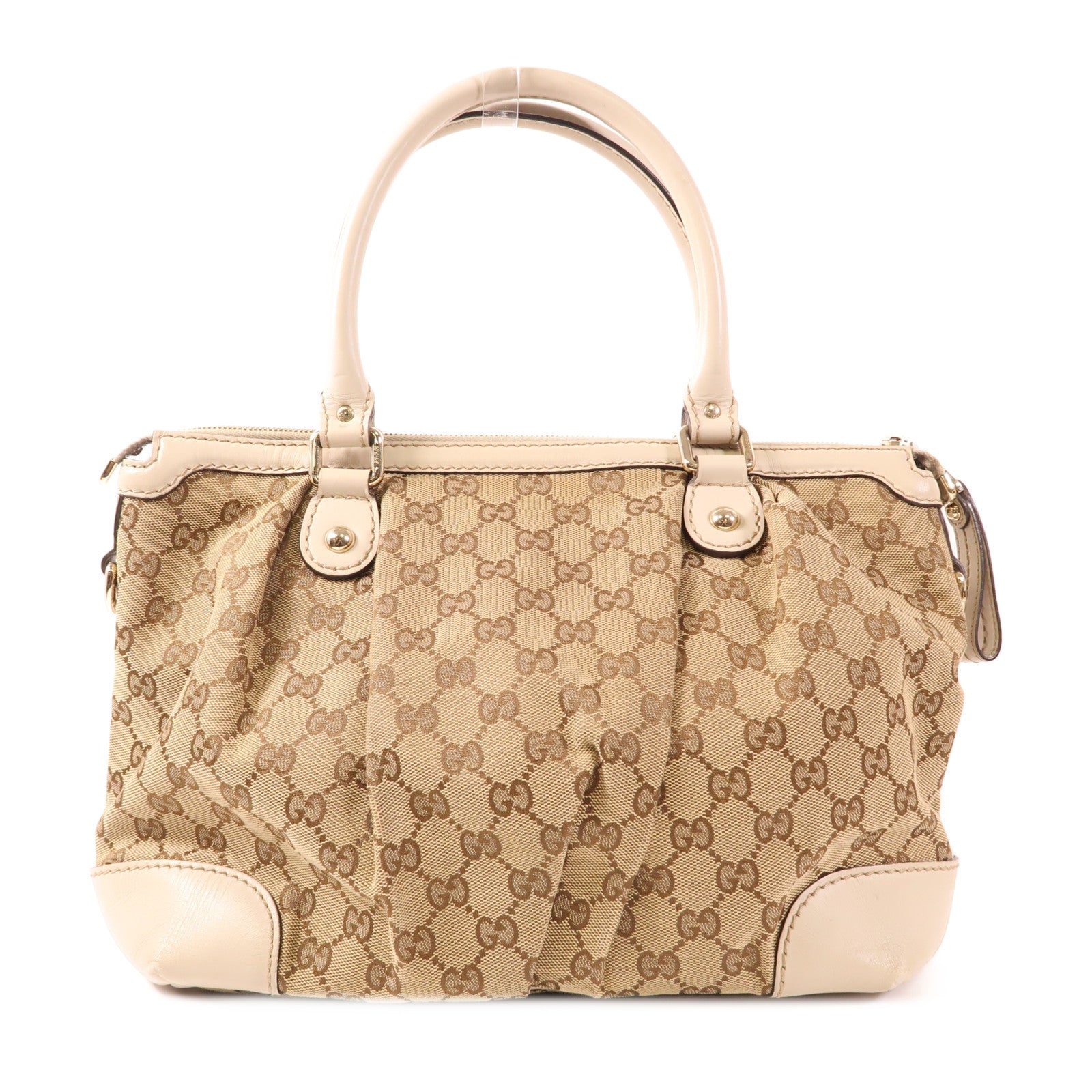 GUCCI GG SHW 2 Way Shoulder Bag Handbag 247902 Canvas Brown