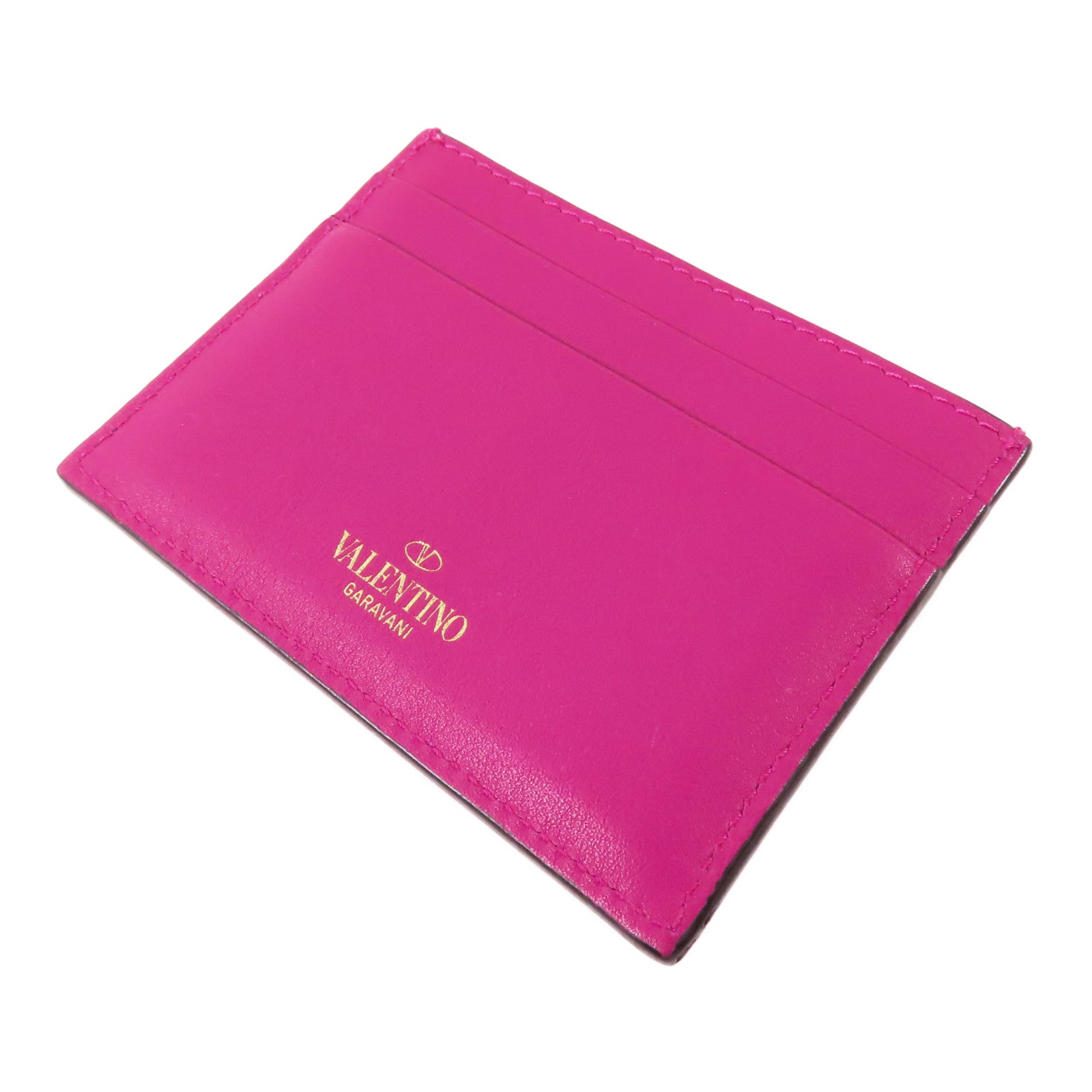 Valentino 牛皮皮革Card Case卡片套粉紅色
