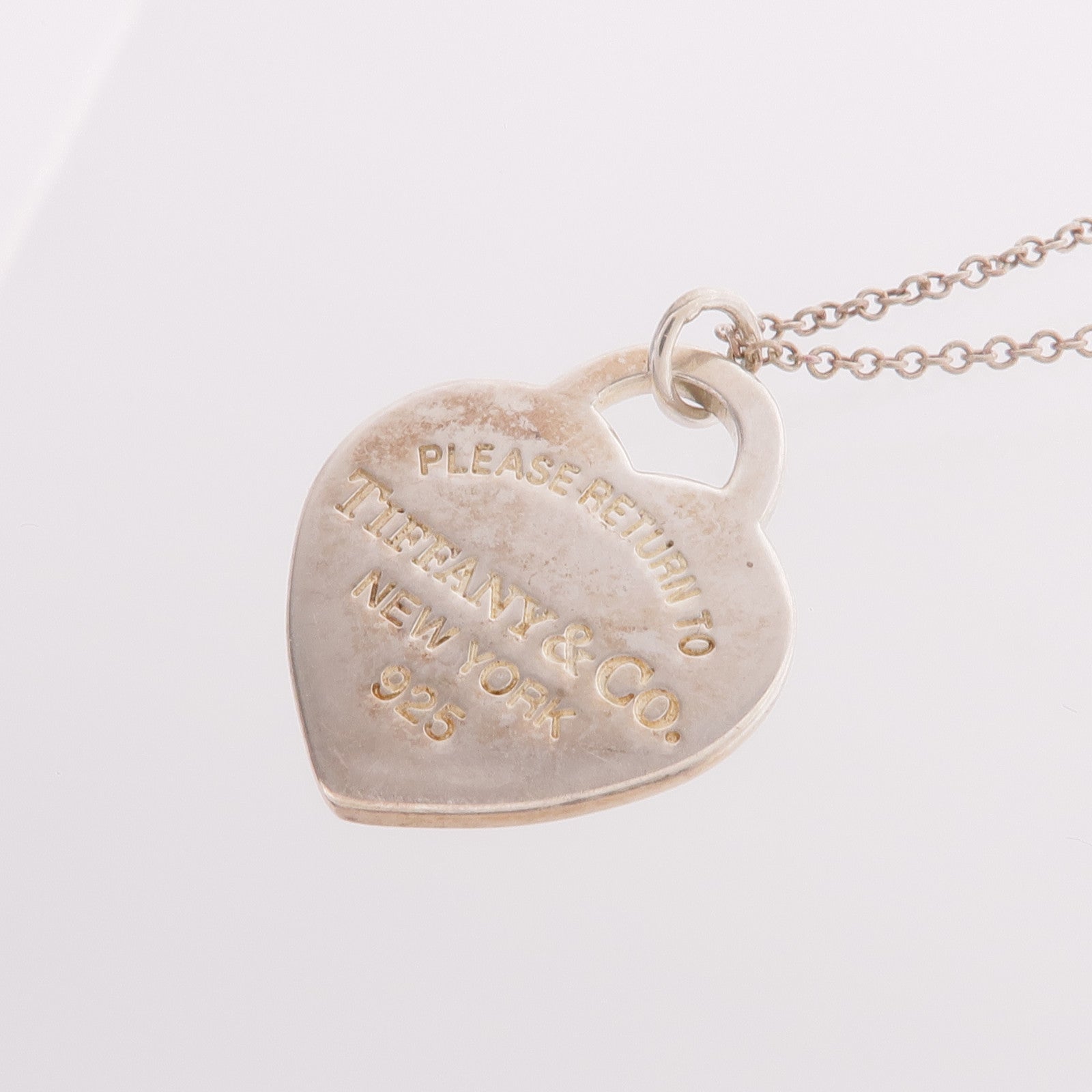TIFFANY＆CO 925純銀Return To Tiffany Blue Double Heart Tag Pendant項鍊
