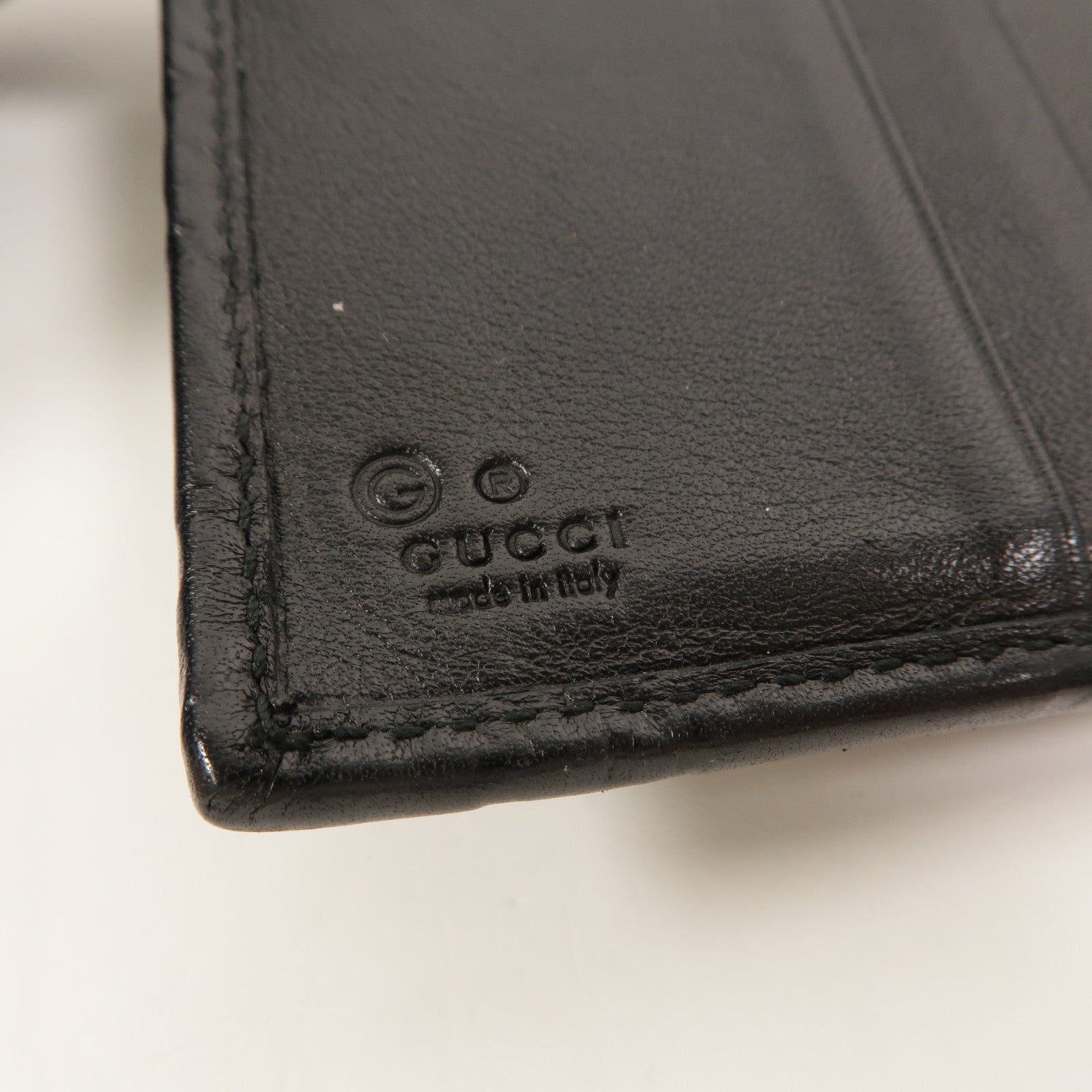 GUCCI 牛皮皮革Guccissima Flap Wallet錢包