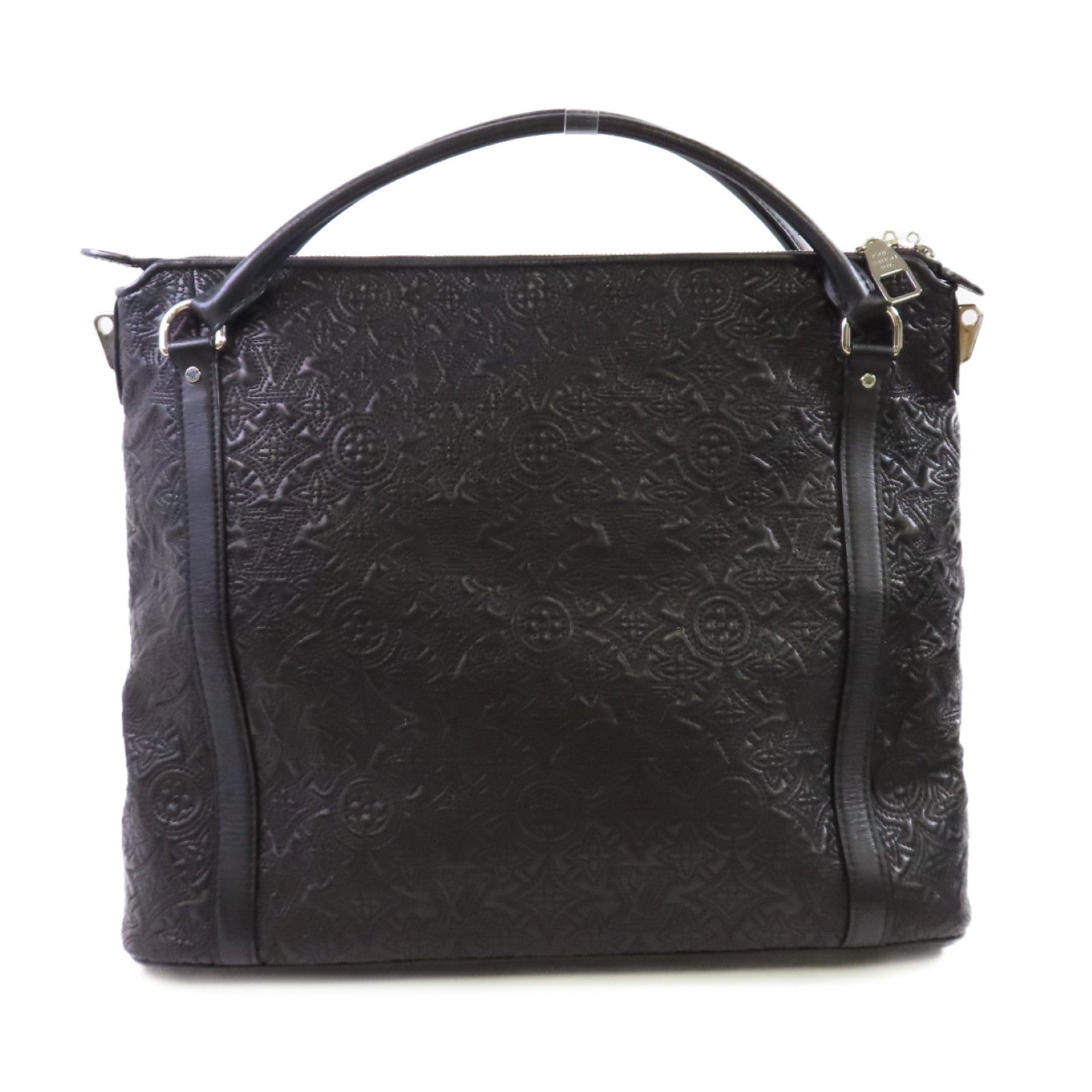 LOUIS VUITTON Monogram Autia Ixia PM Tote Bag銀扣手挽袋黑色