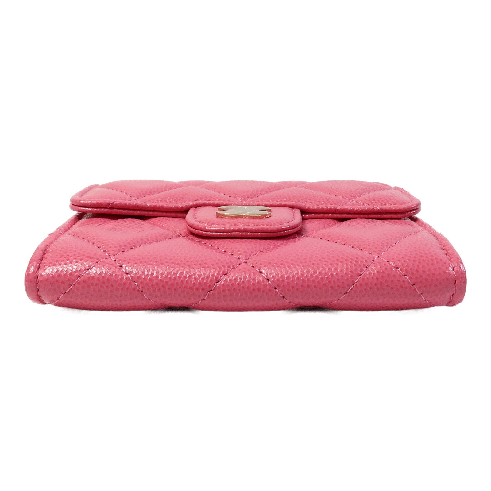 CHANEL 牛皮皮革Quiled Flap Card Holder On Chain鏈帶肩背袋