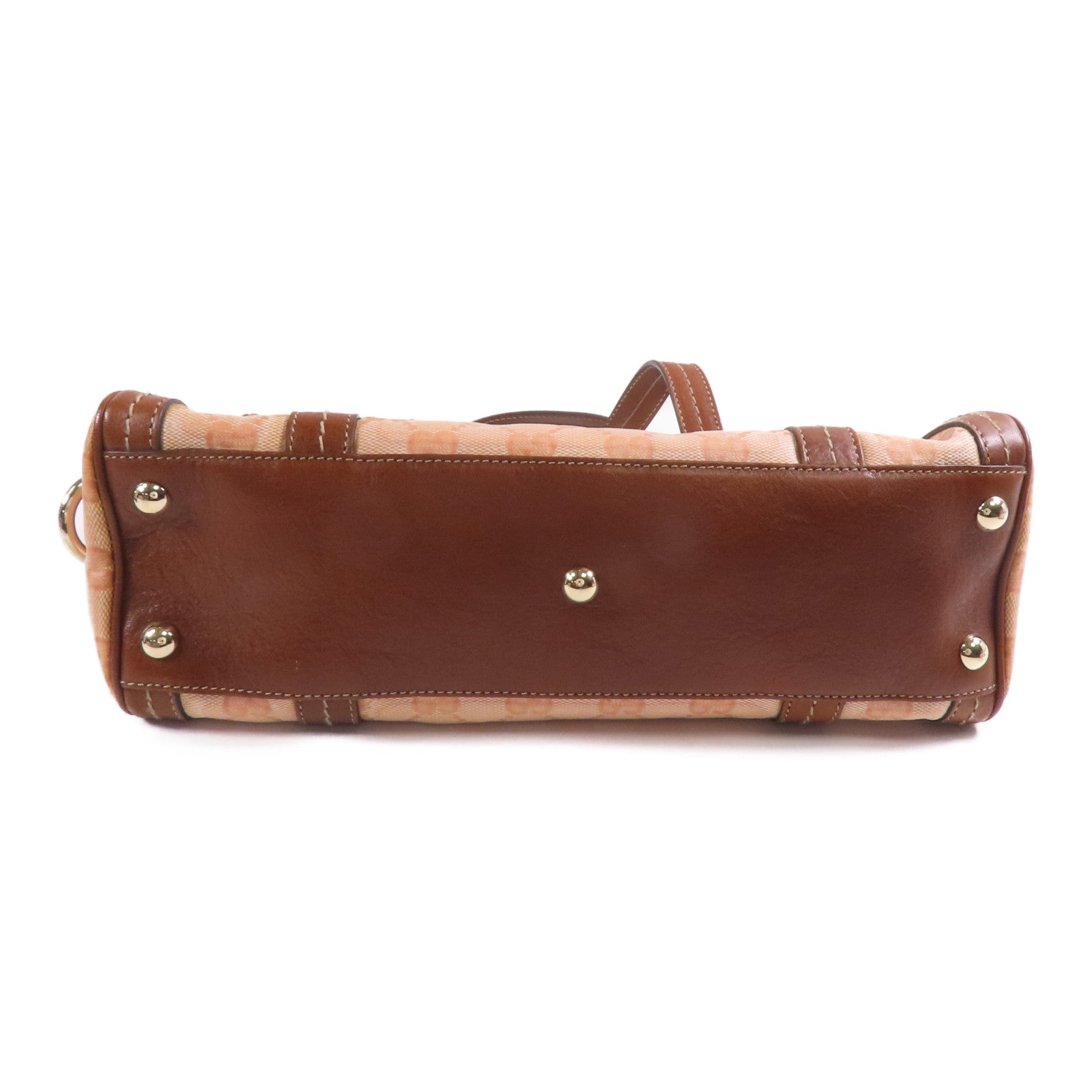 GUCCI 塗層帆布Boston Bag金扣波士頓包