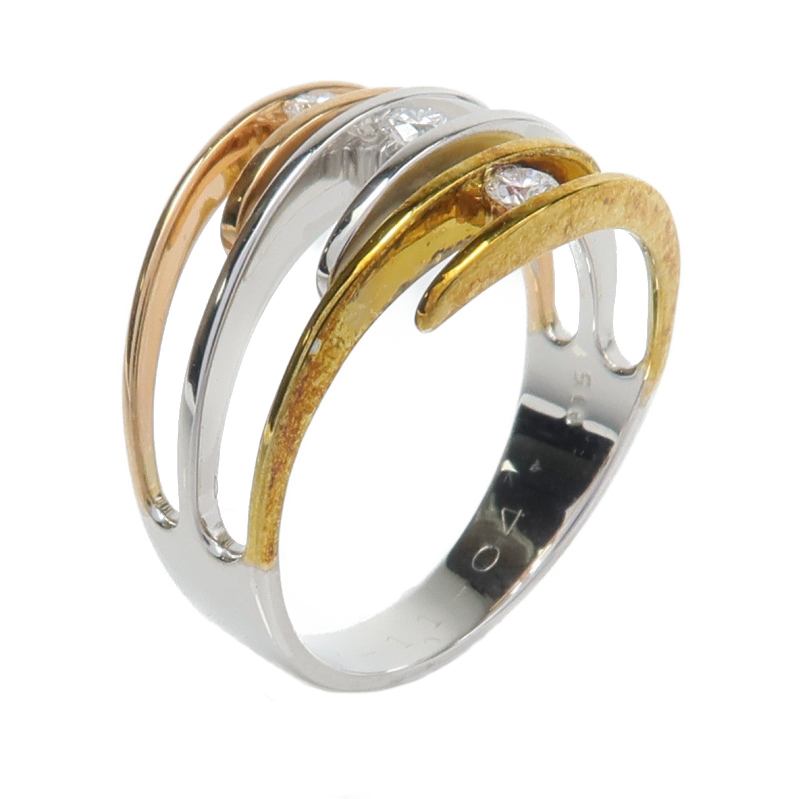 JEWELRY 18K白金/玫瑰金/黃金Diamond鑽石戒指US#6.5