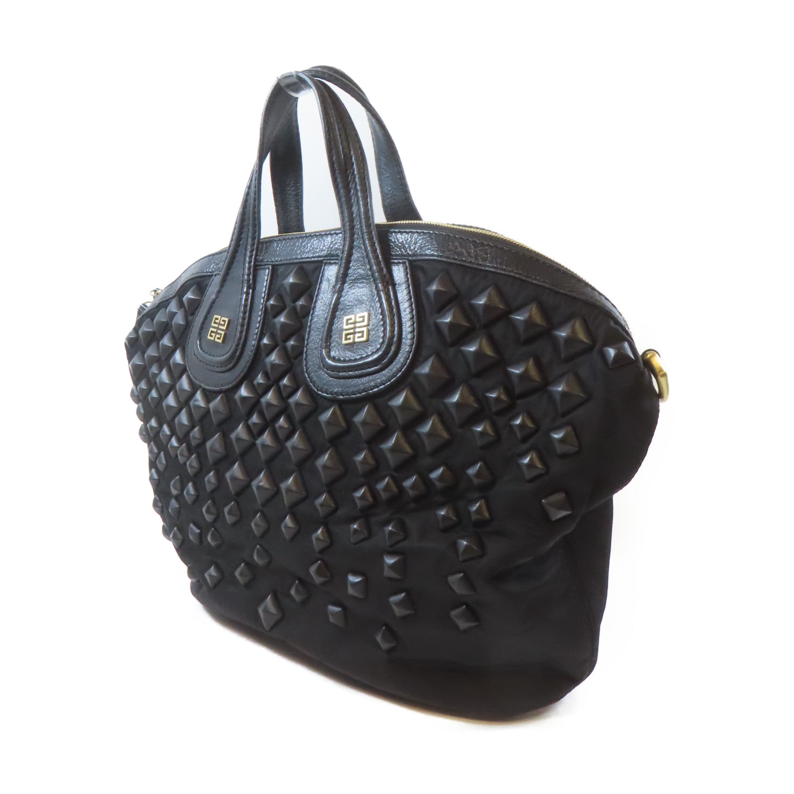 GIVENCHY 【激減優惠】尼龍Nightingale Studded Bag金扣手挽肩背兩用袋黑色