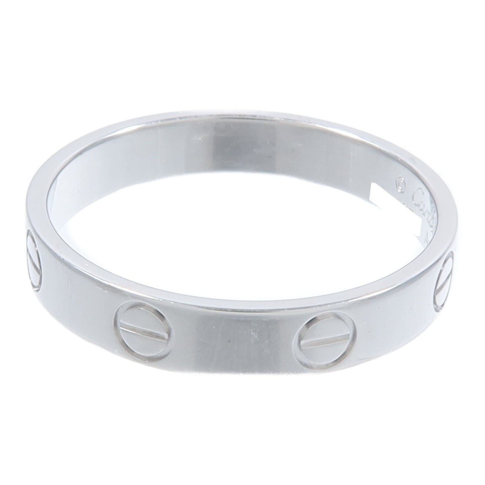 CARTIER 18K白金Mini Love Ring戒指