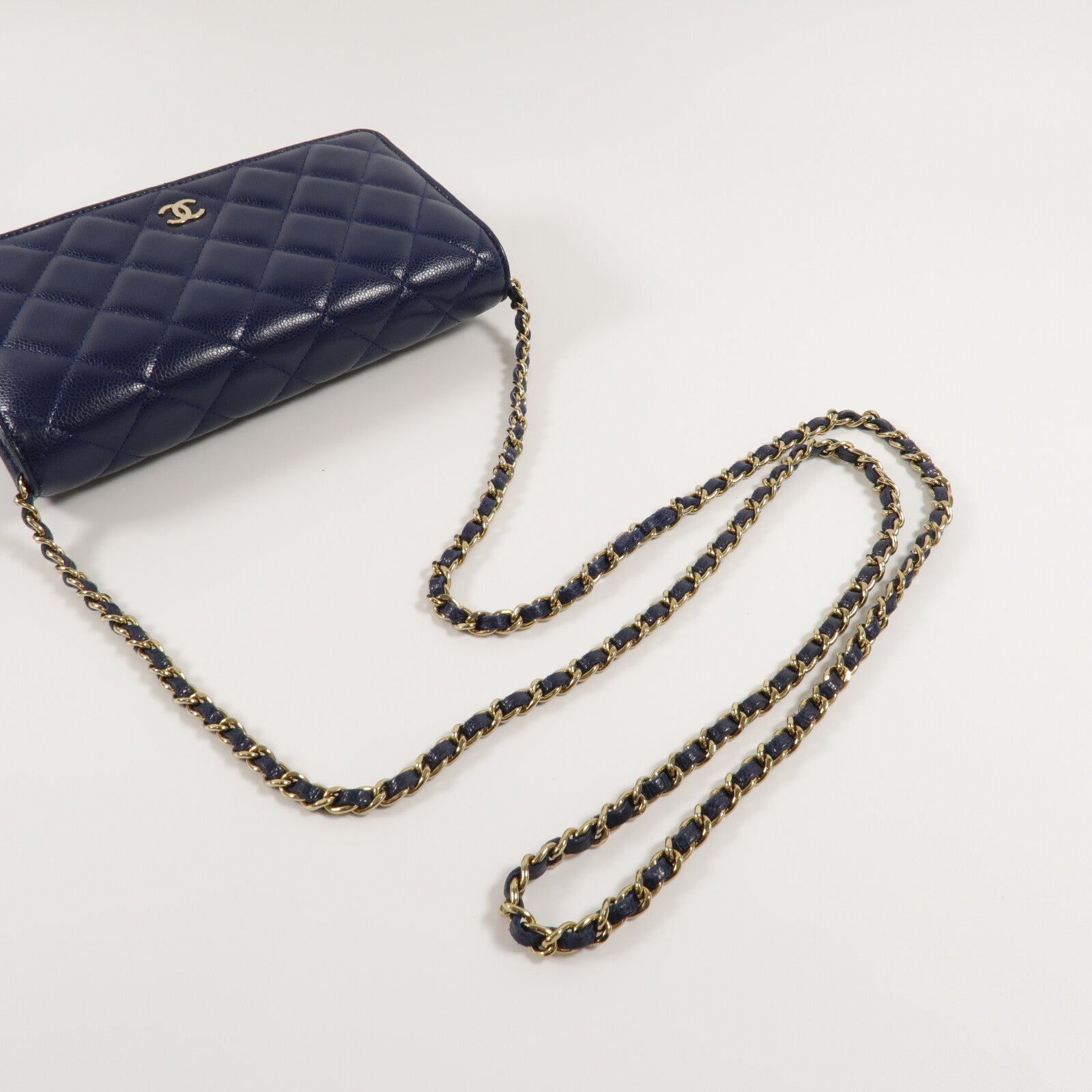 CHANEL 牛皮皮革WOC Wallet On Chain鏈帶肩背袋