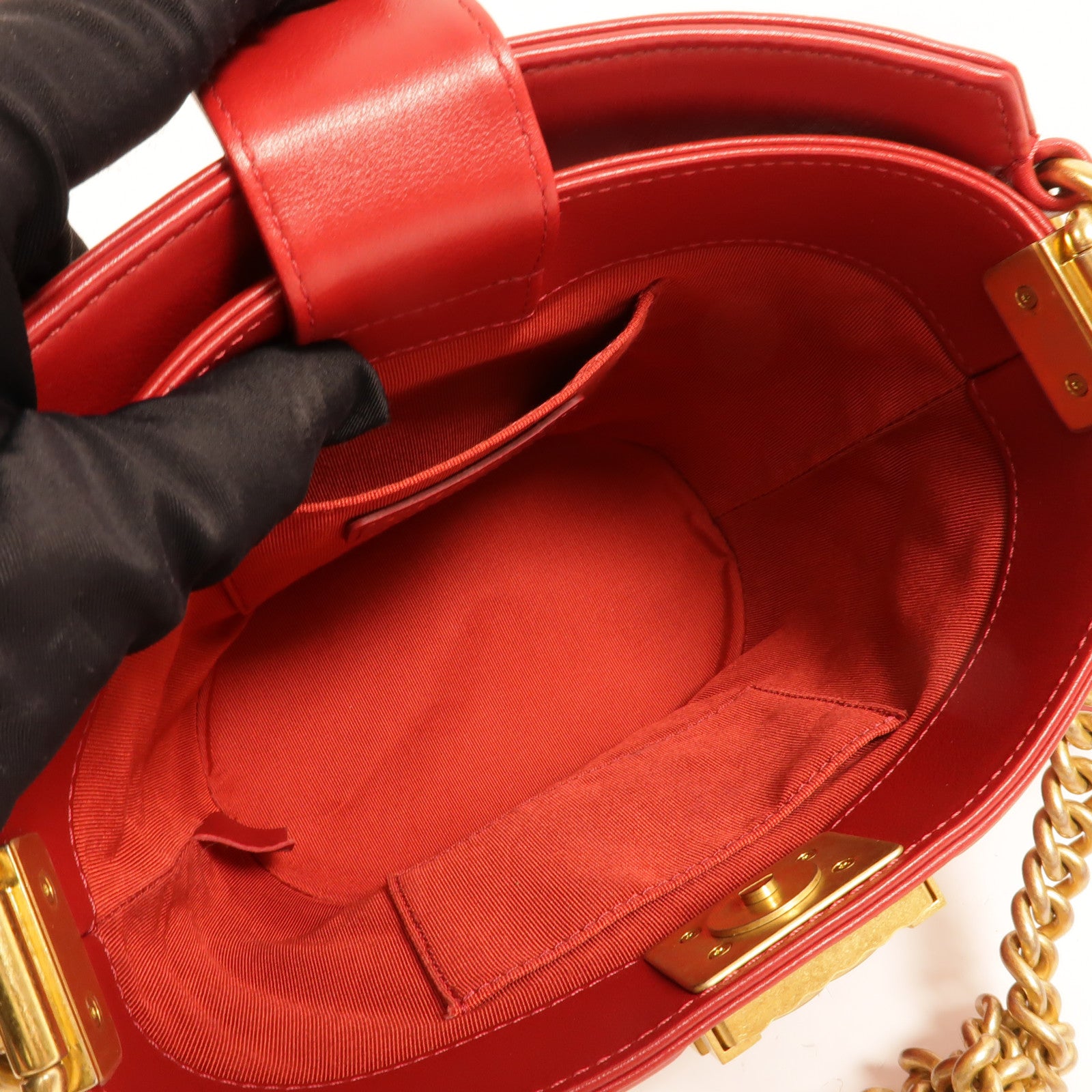 CHANEL 牛皮皮革Boy Bucket Bag手挽肩背兩用袋