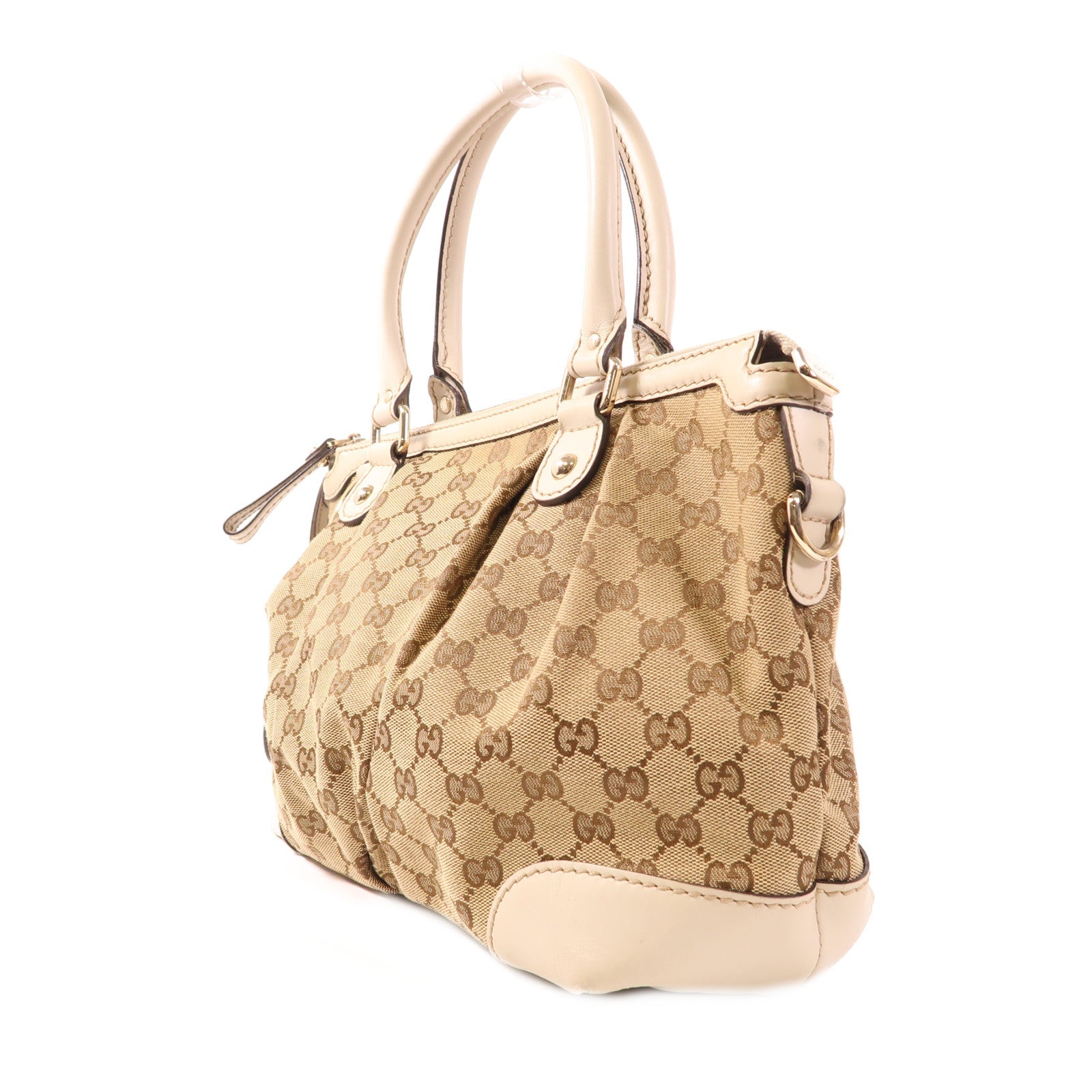 GUCCI GG SHW 2 Way Shoulder Bag Handbag 247902 Canvas Brown