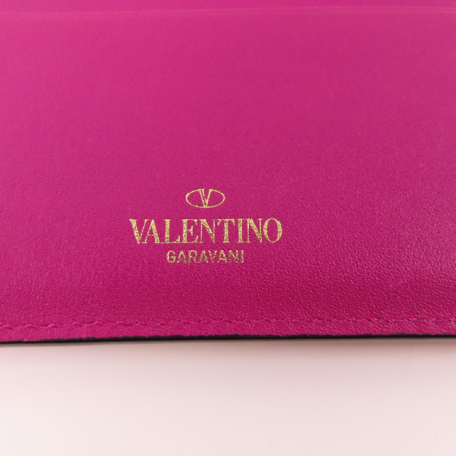 Valentino 牛皮皮革Card Case卡片套粉紅色