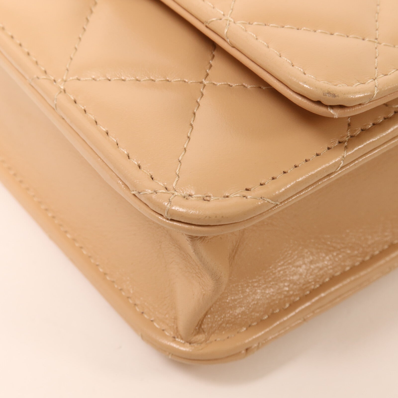 CHANEL 牛皮皮革WOC Wallet On Chain鏈帶肩背袋