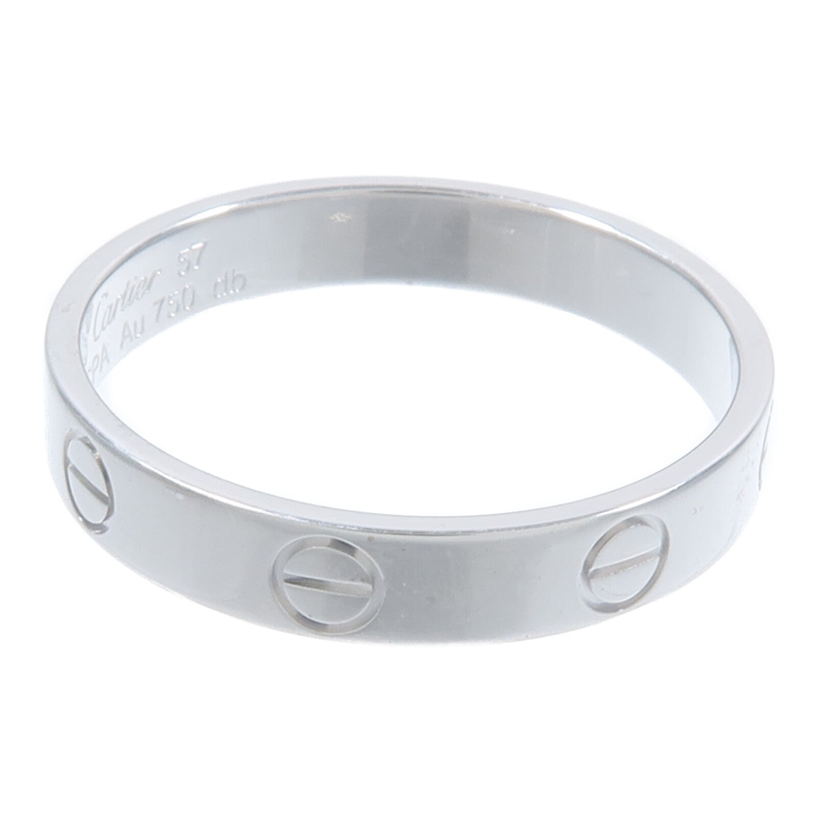CARTIER 18K白金Mini Love Ring戒指