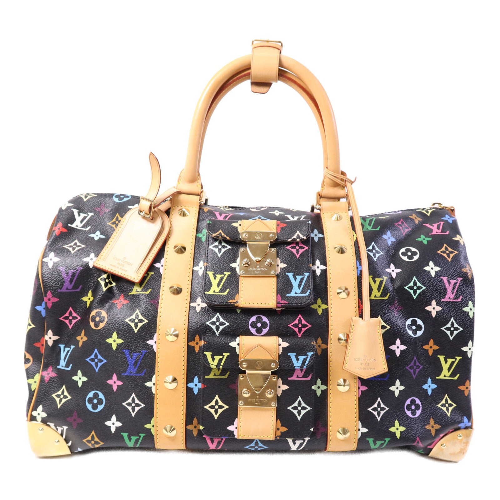 LOUIS VUITTON Monogram Multicolour Keepall 45 Takashi Murakami金扣手挽袋