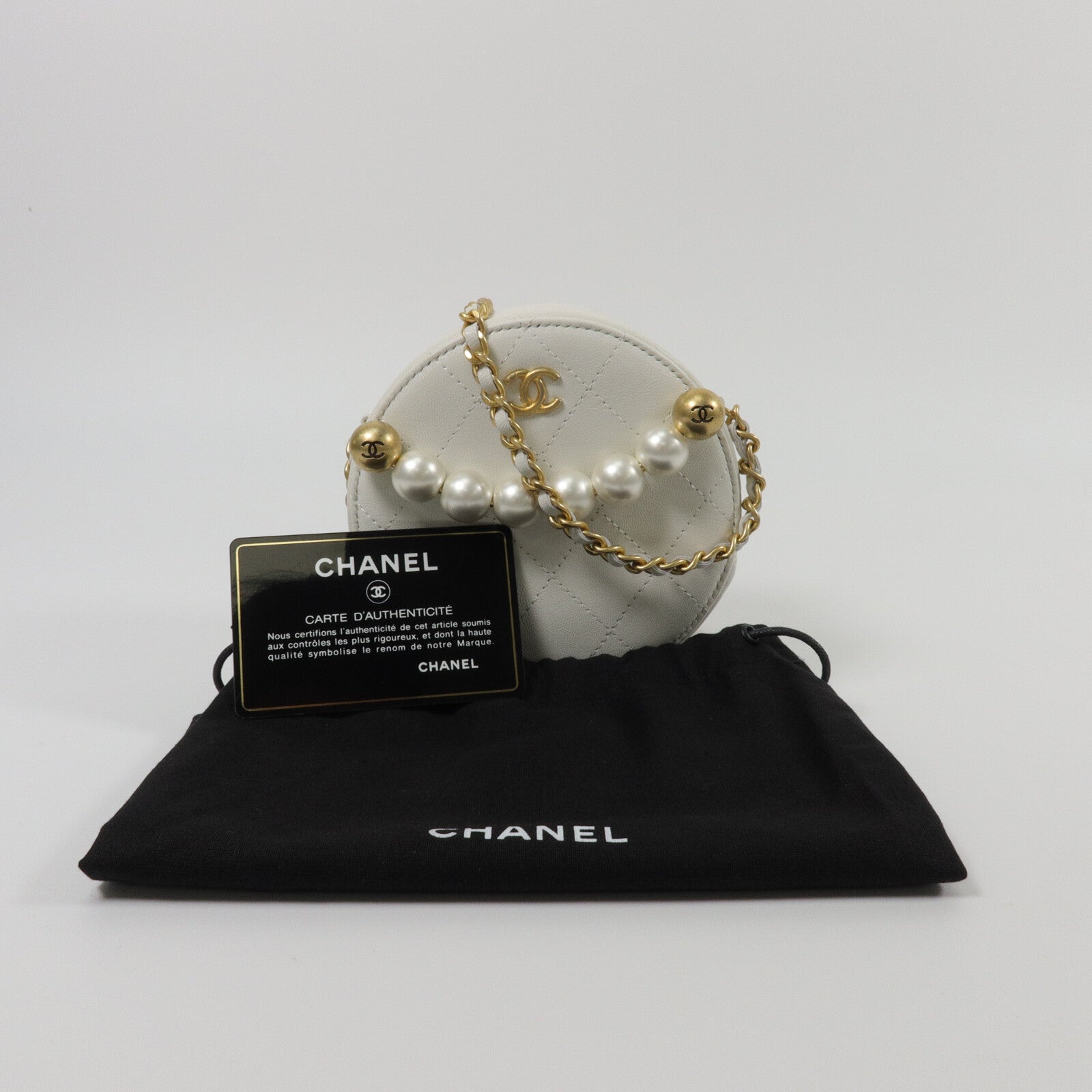 CHANEL 牛皮皮革Chain Shoulder鏈帶肩背袋