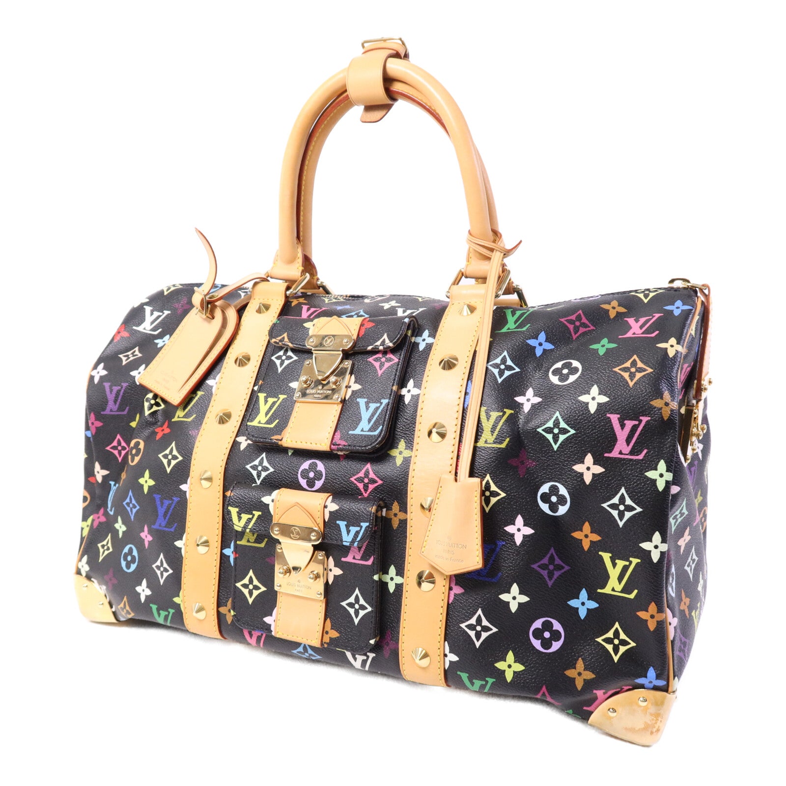 LOUIS VUITTON Monogram Multicolour Keepall 45 Takashi Murakami金扣手挽袋