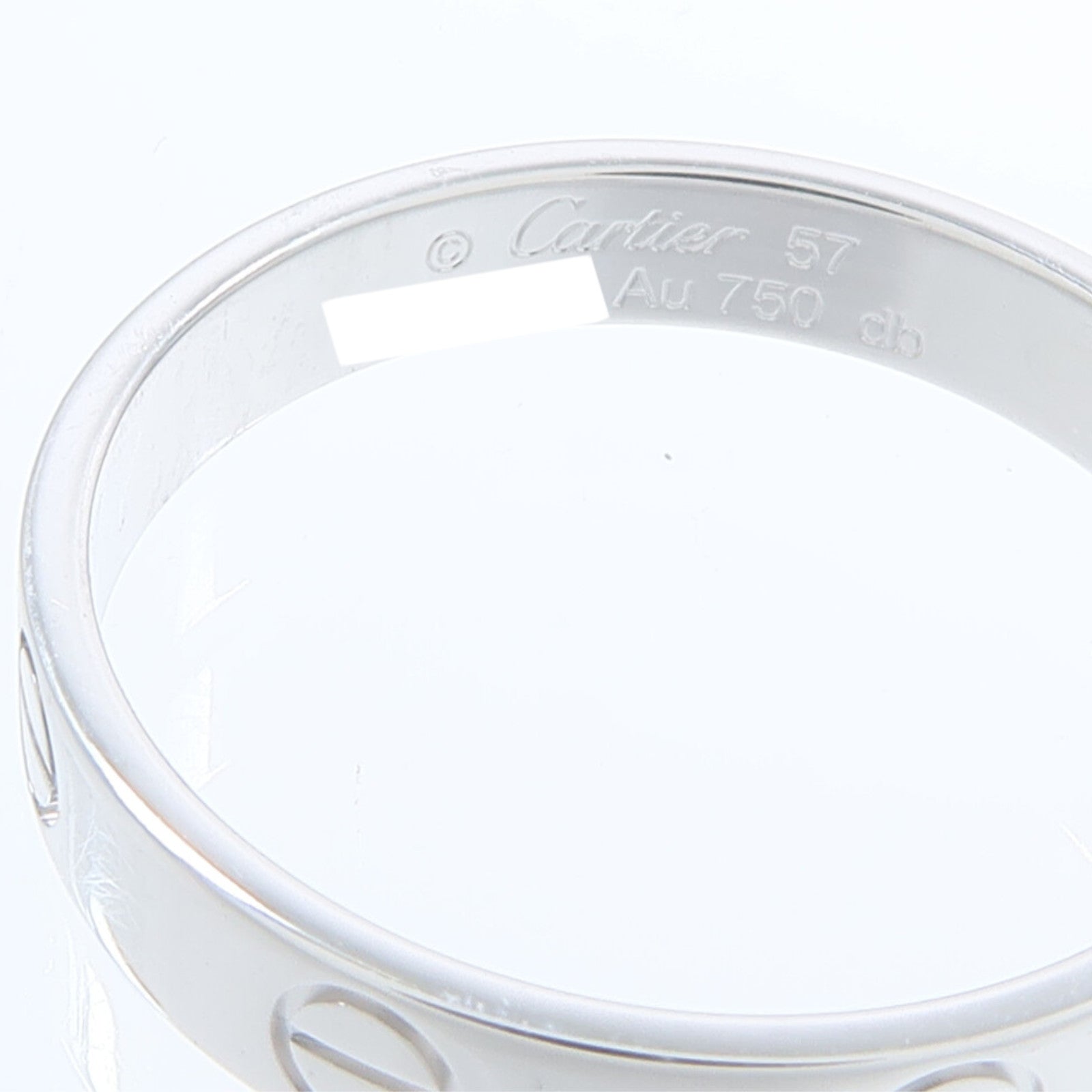 CARTIER 18K白金Mini Love Ring戒指