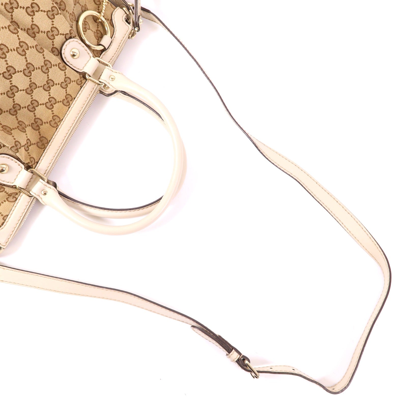 GUCCI GG SHW 2 Way Shoulder Bag Handbag 247902 Canvas Brown