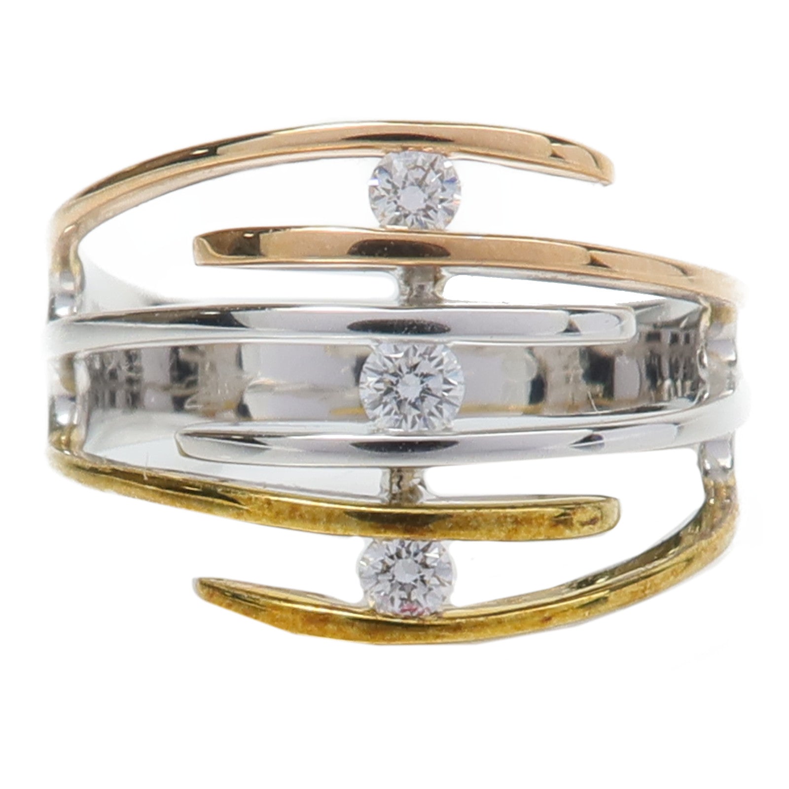 JEWELRY 18K白金/玫瑰金/黃金Diamond鑽石戒指US#6.5