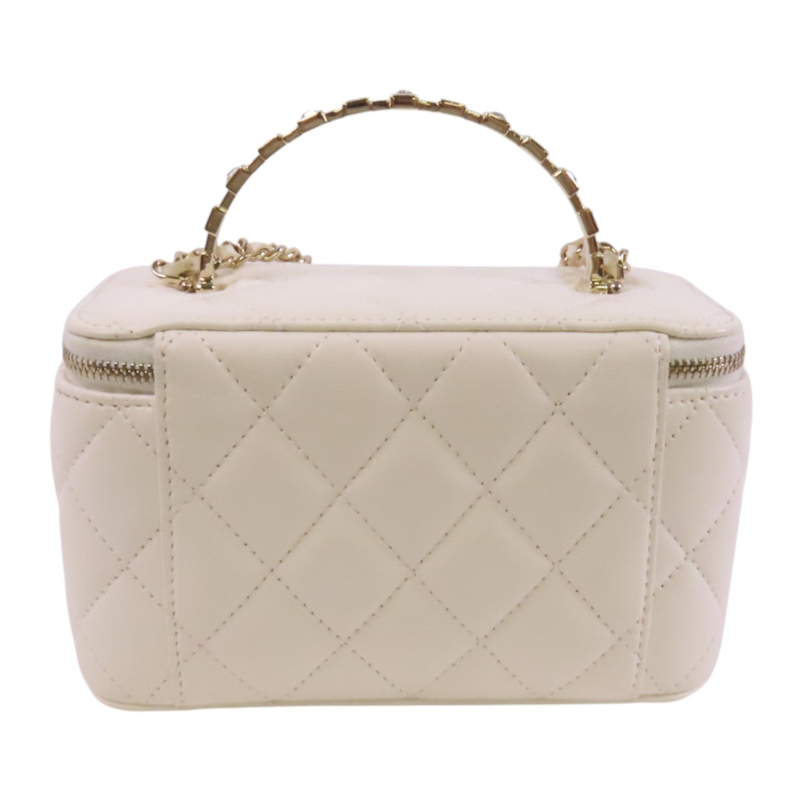 CHANEL 羊皮皮革Vanity Case金扣手挽肩背兩用袋