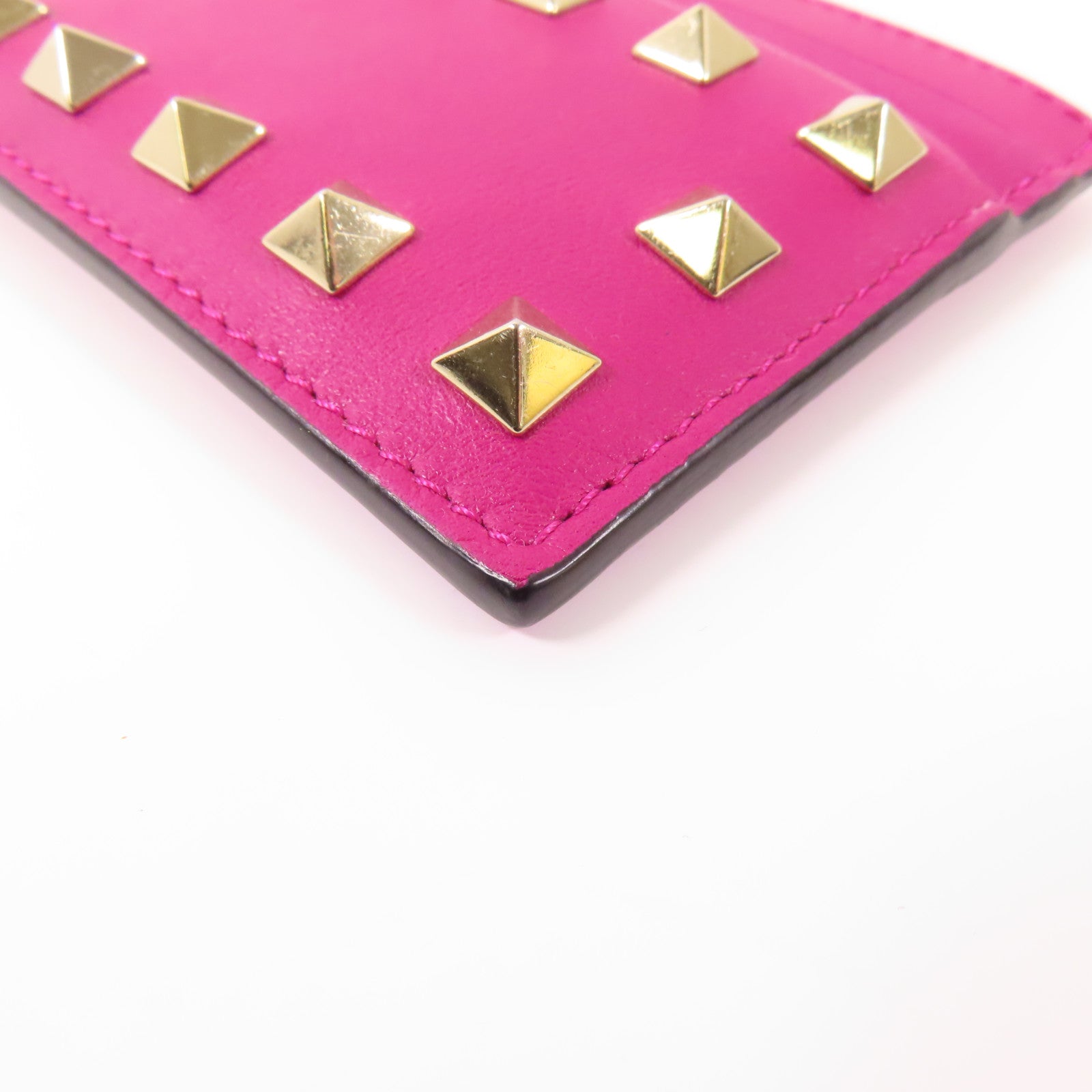Valentino 牛皮皮革Card Case卡片套粉紅色