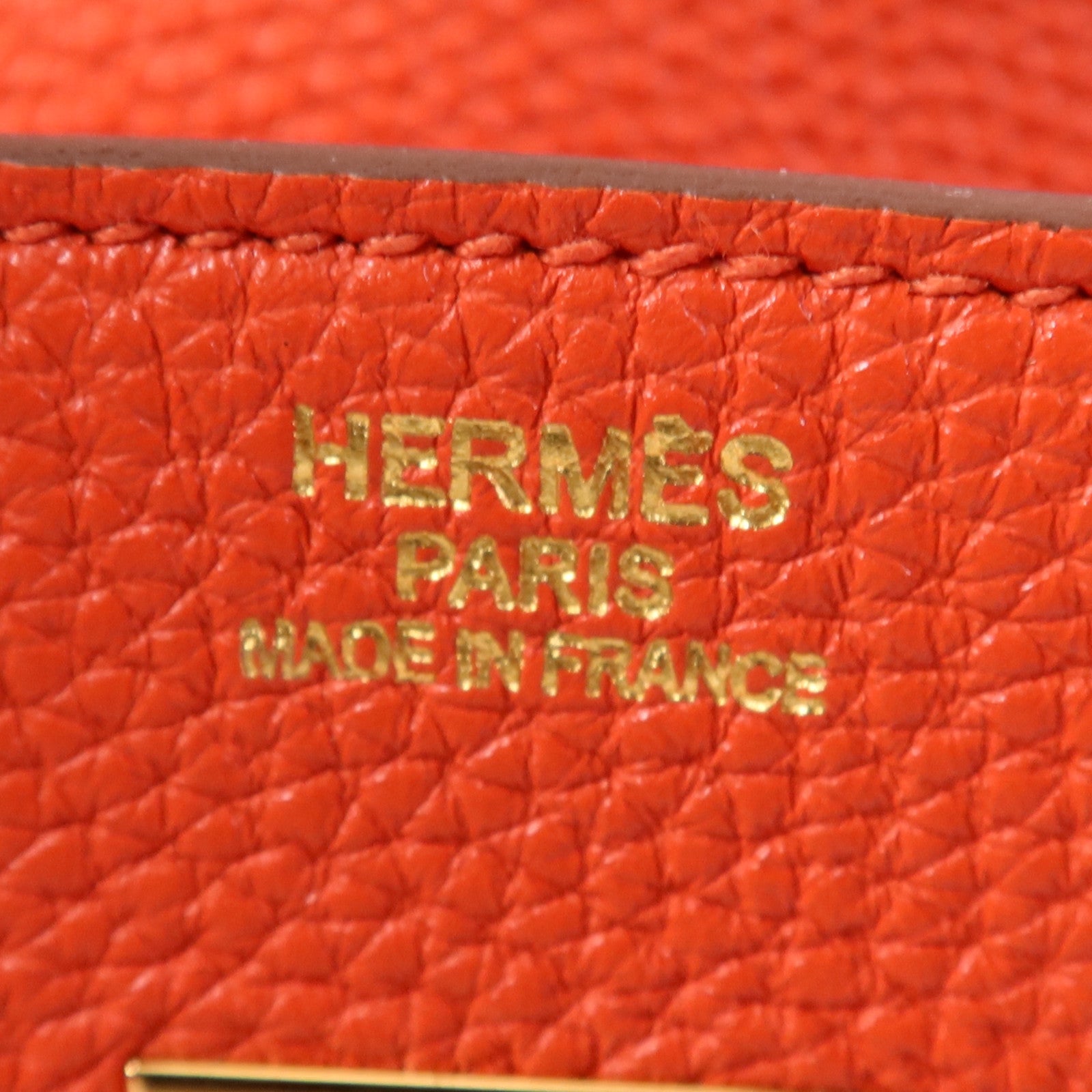 HERMES Togo皮革Birkin 35金扣手挽袋Rouge Tomate