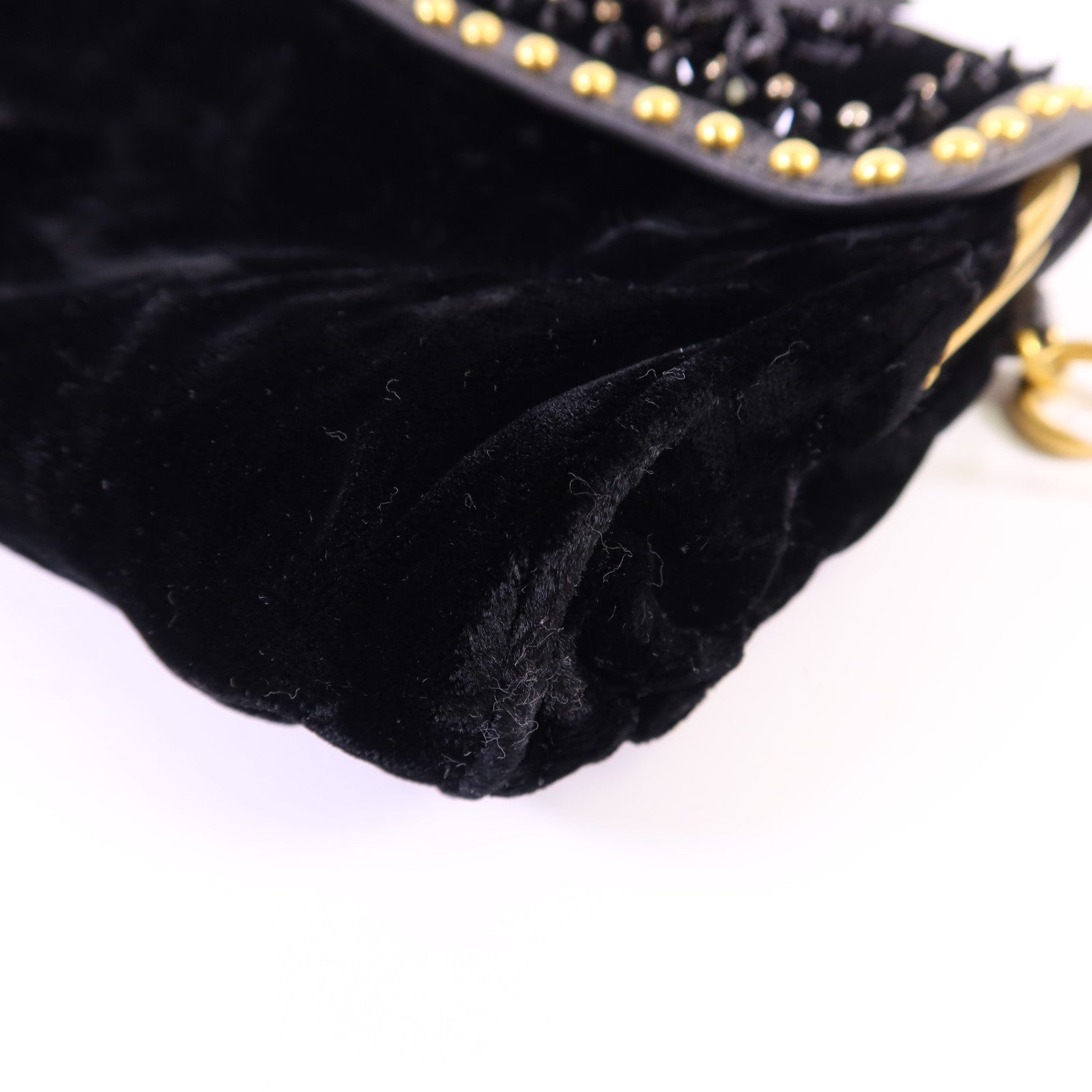 PRADA 天鵝絨/珠片Clutch Bag金扣手拿包BP0277