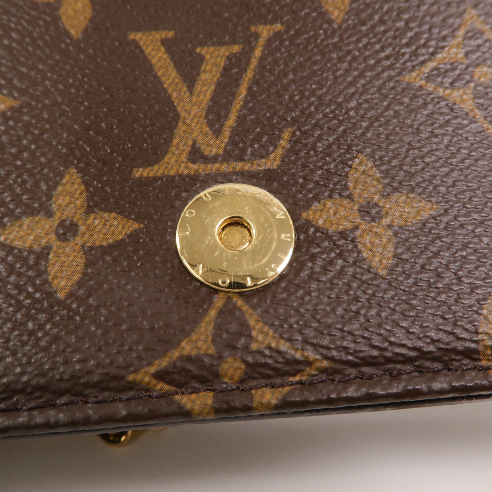 LOUIS VUITTON Monogram Wallet On Chain Lily鏈帶肩背袋
