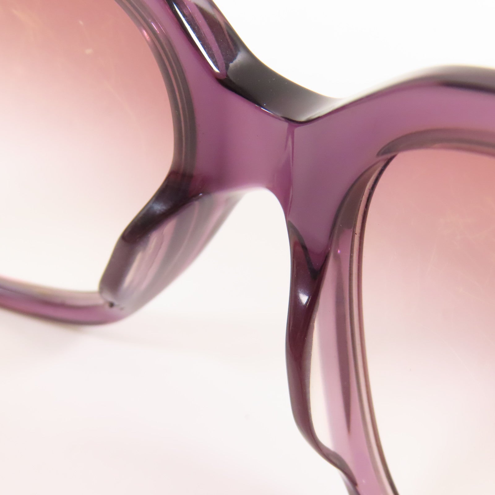 CHANEL CC Sunglasses PVC Purple