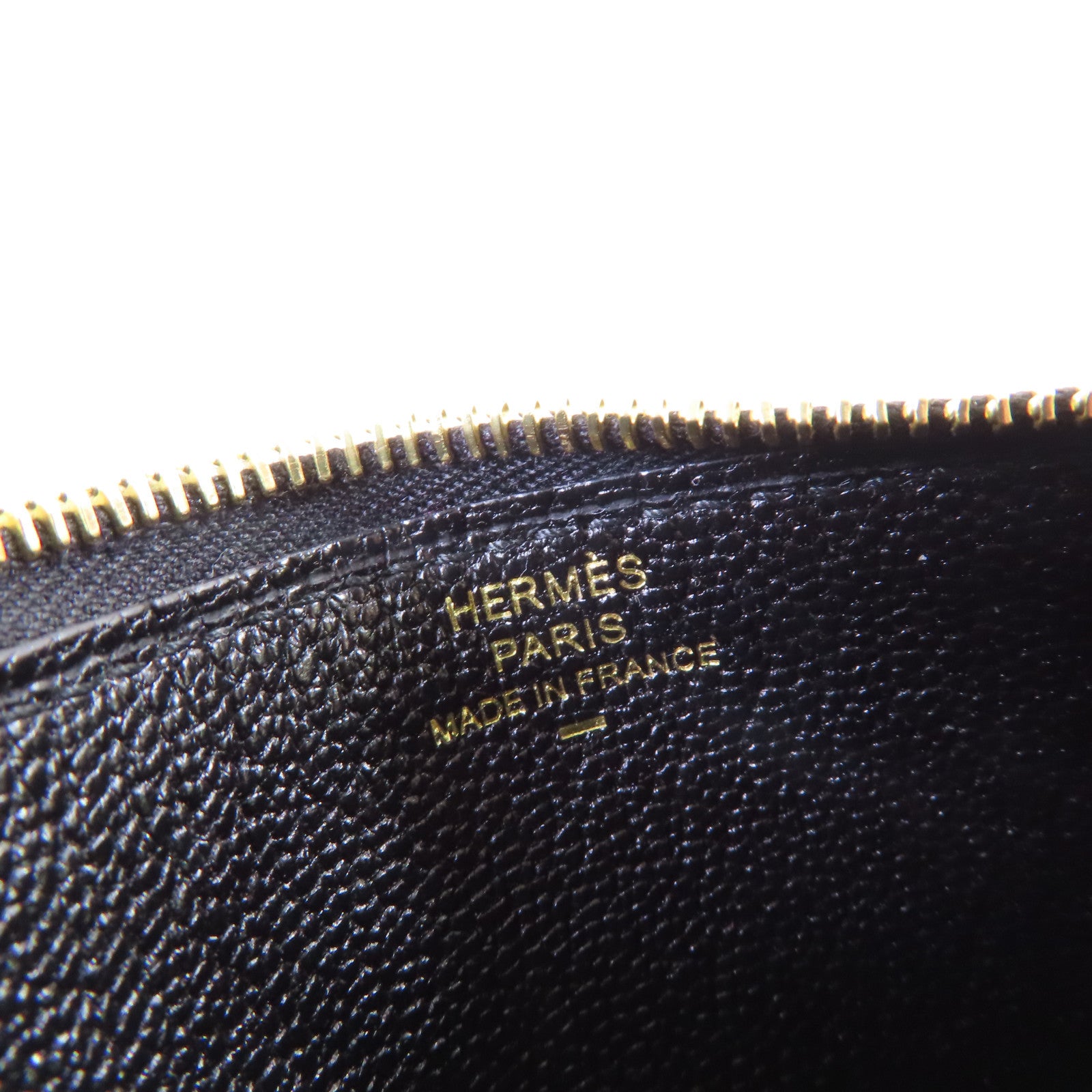 HERMES 蜥蝪皮革Constance Slim金扣錢包黑色
