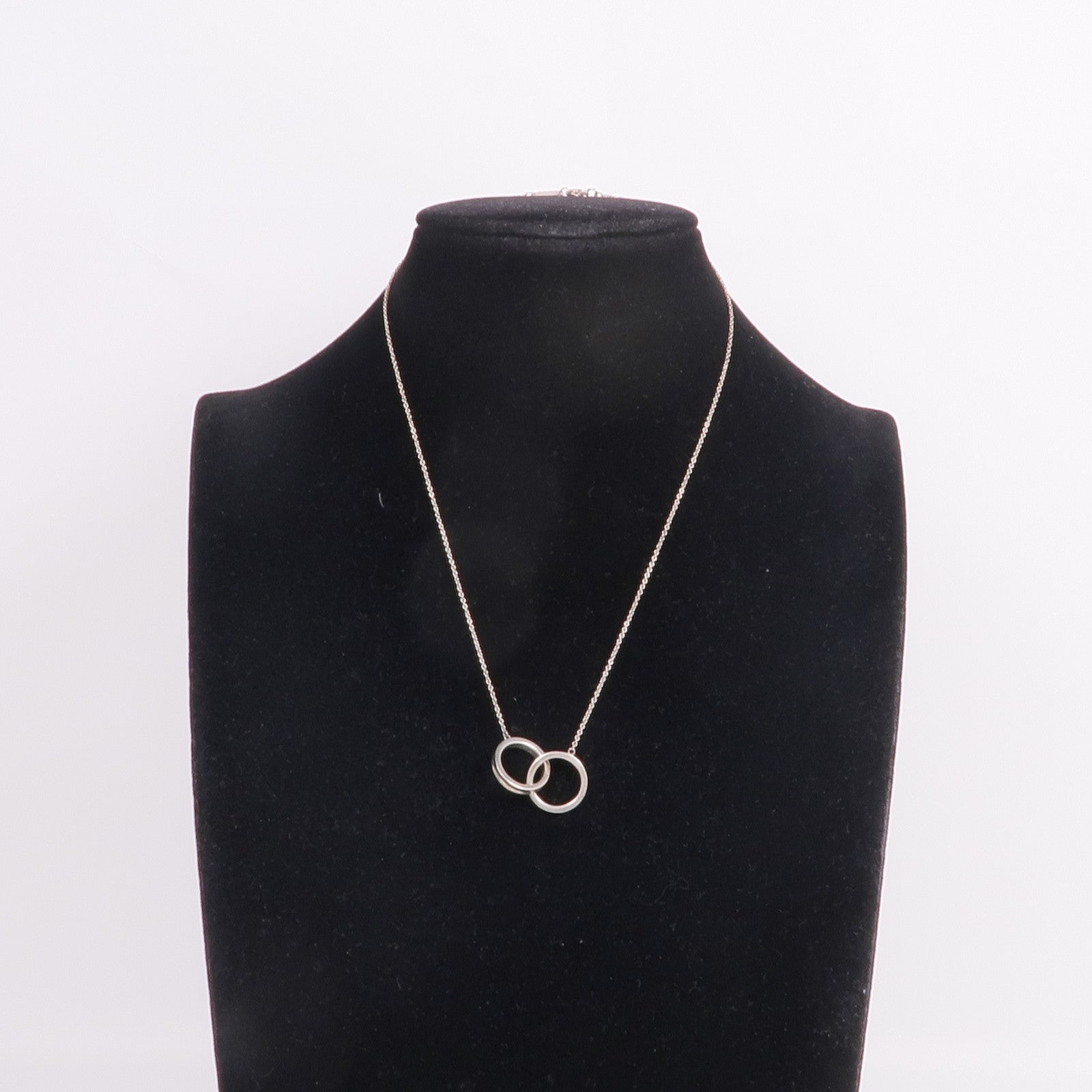 TIFFANY＆CO 925純銀Interlock Circle Pendant Necklace項鍊