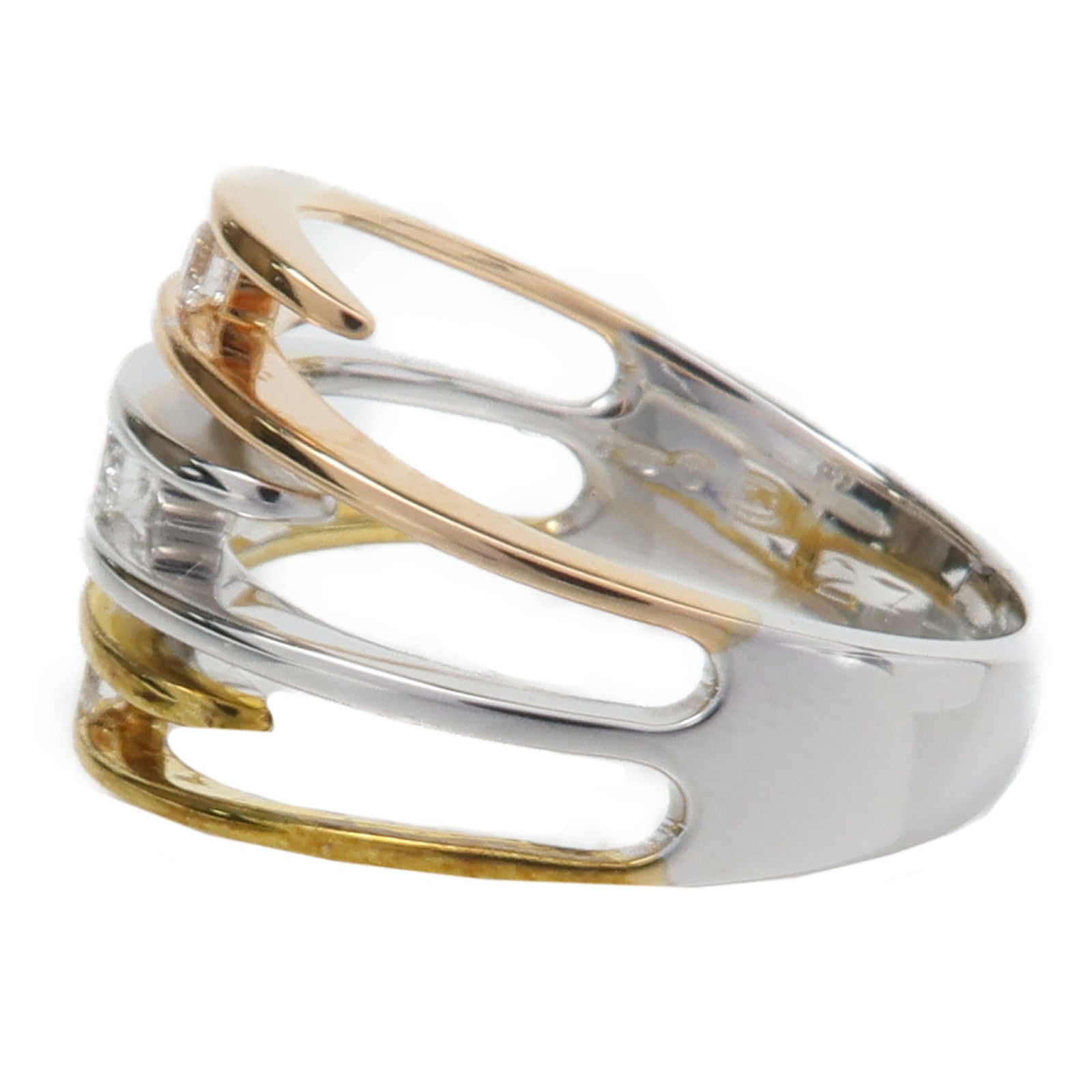 JEWELRY 18K白金/玫瑰金/黃金Diamond鑽石戒指US#6.5