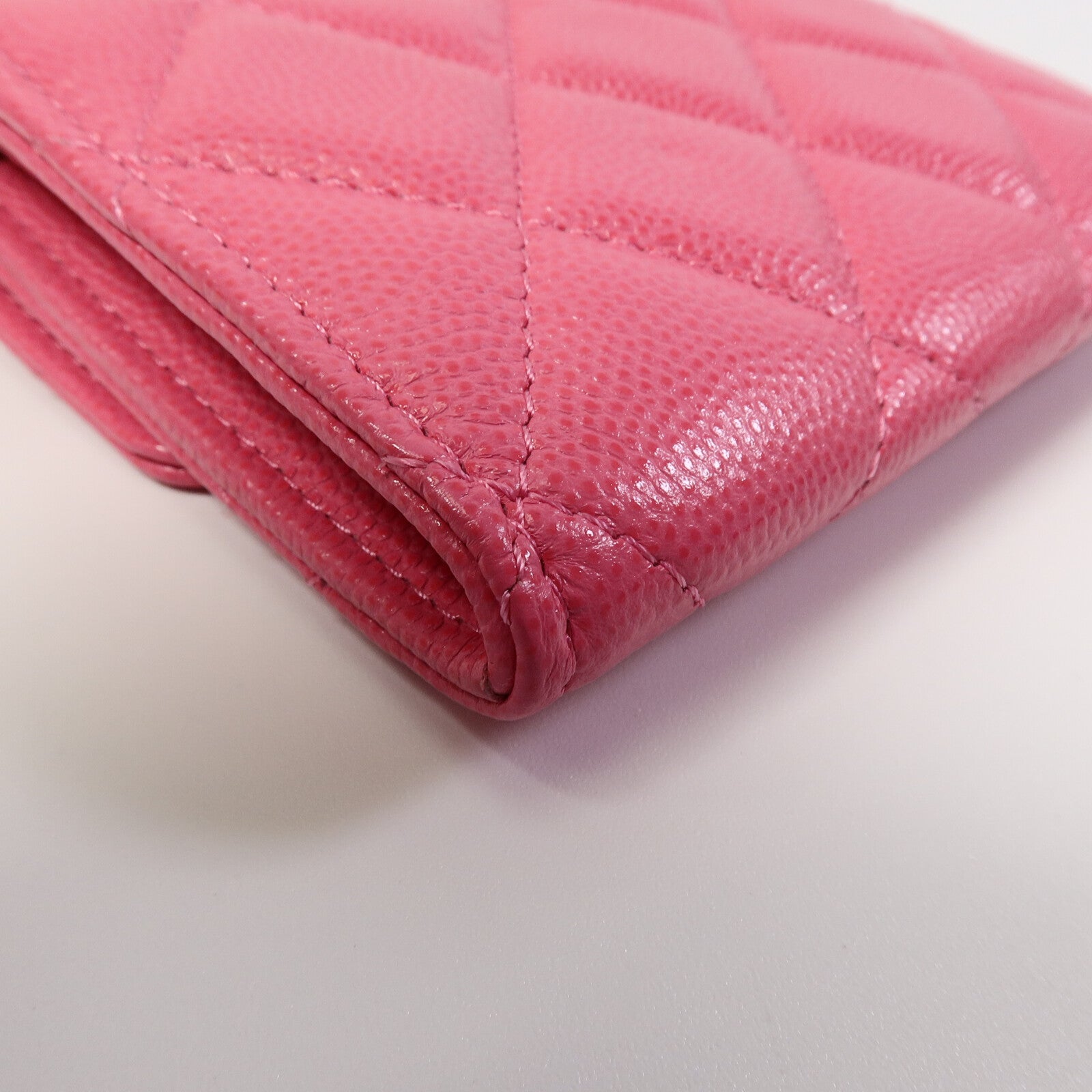 CHANEL 牛皮皮革Quiled Flap Card Holder On Chain鏈帶肩背袋