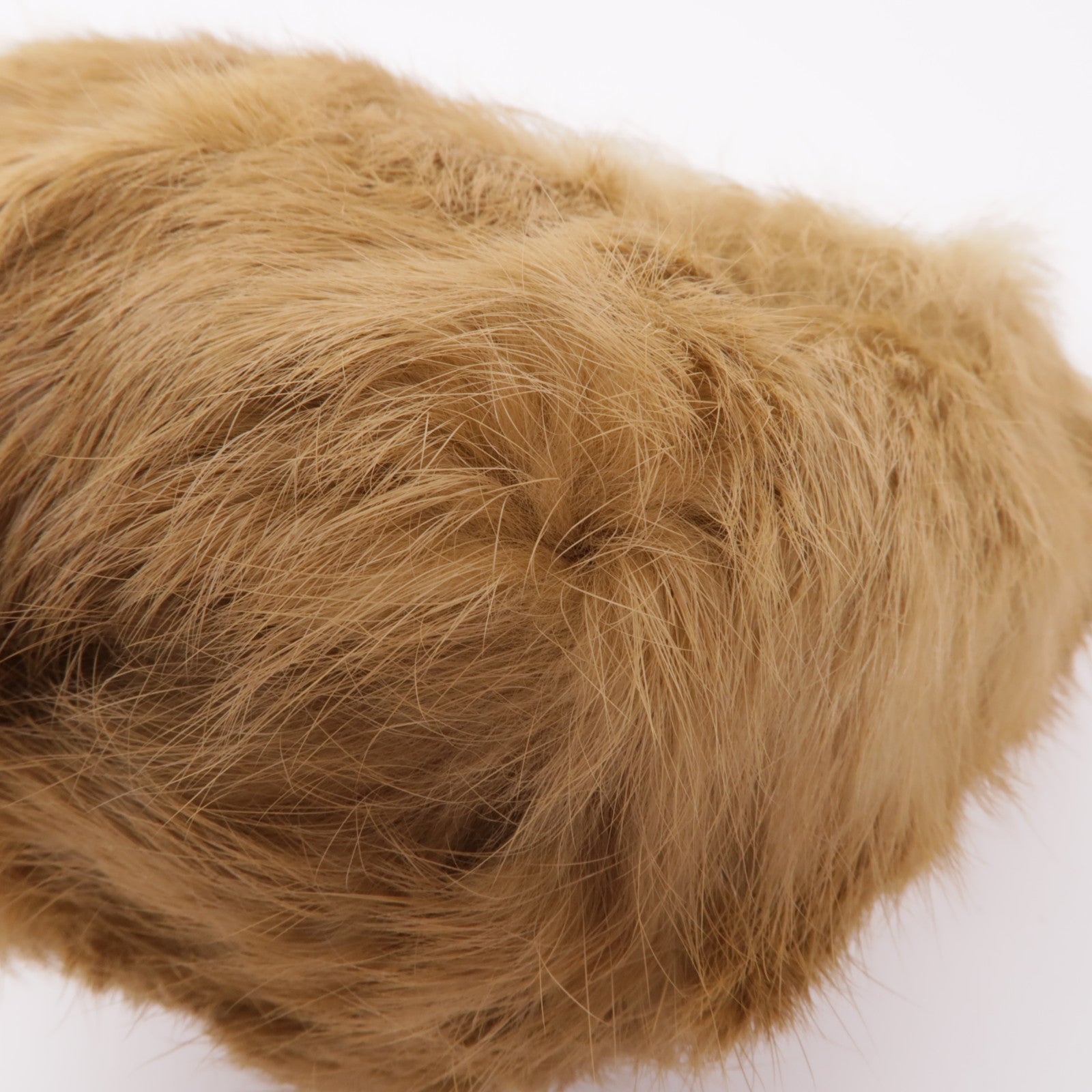 GUCCI 兔毛Clutch手挽袋棕色