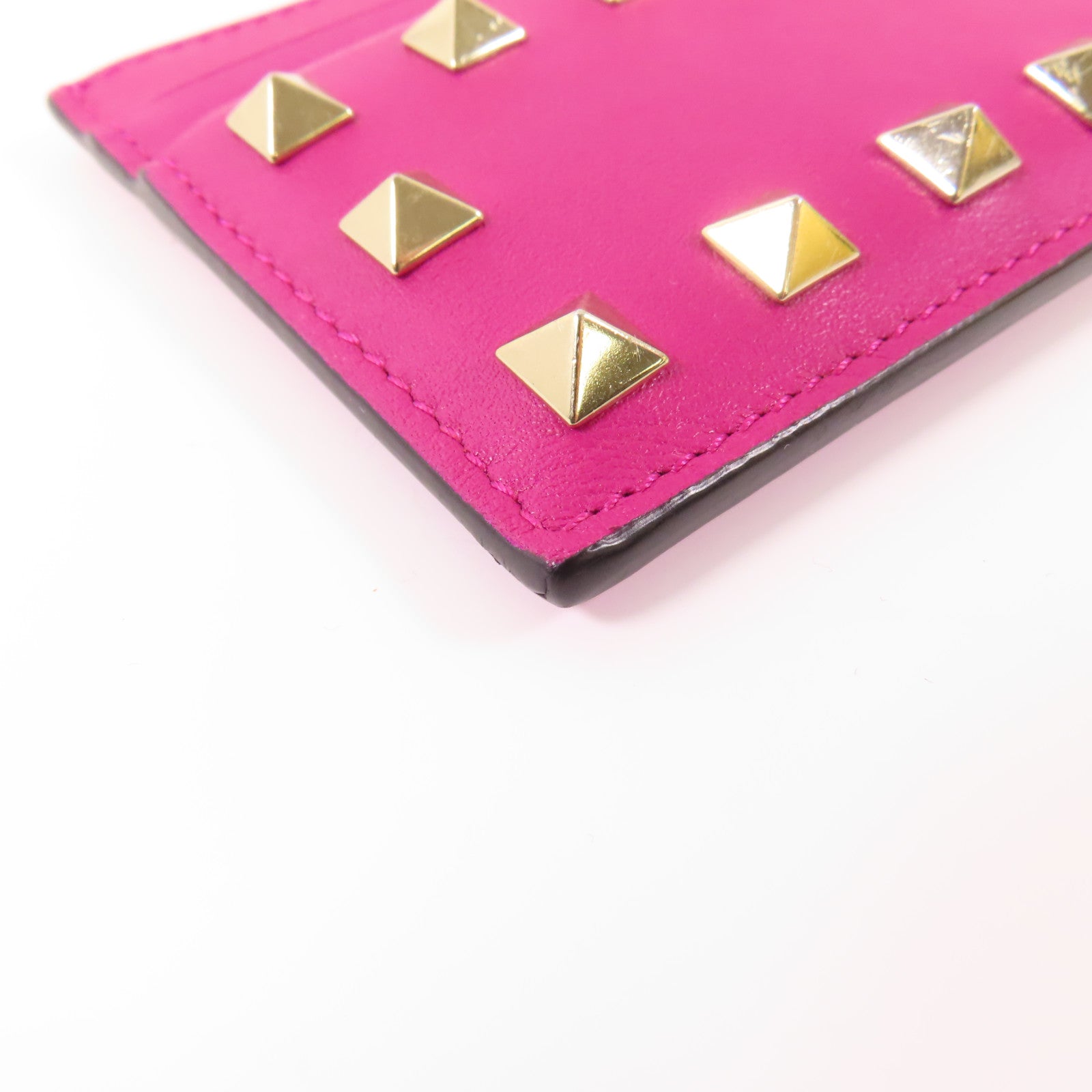 Valentino 牛皮皮革Card Case卡片套粉紅色