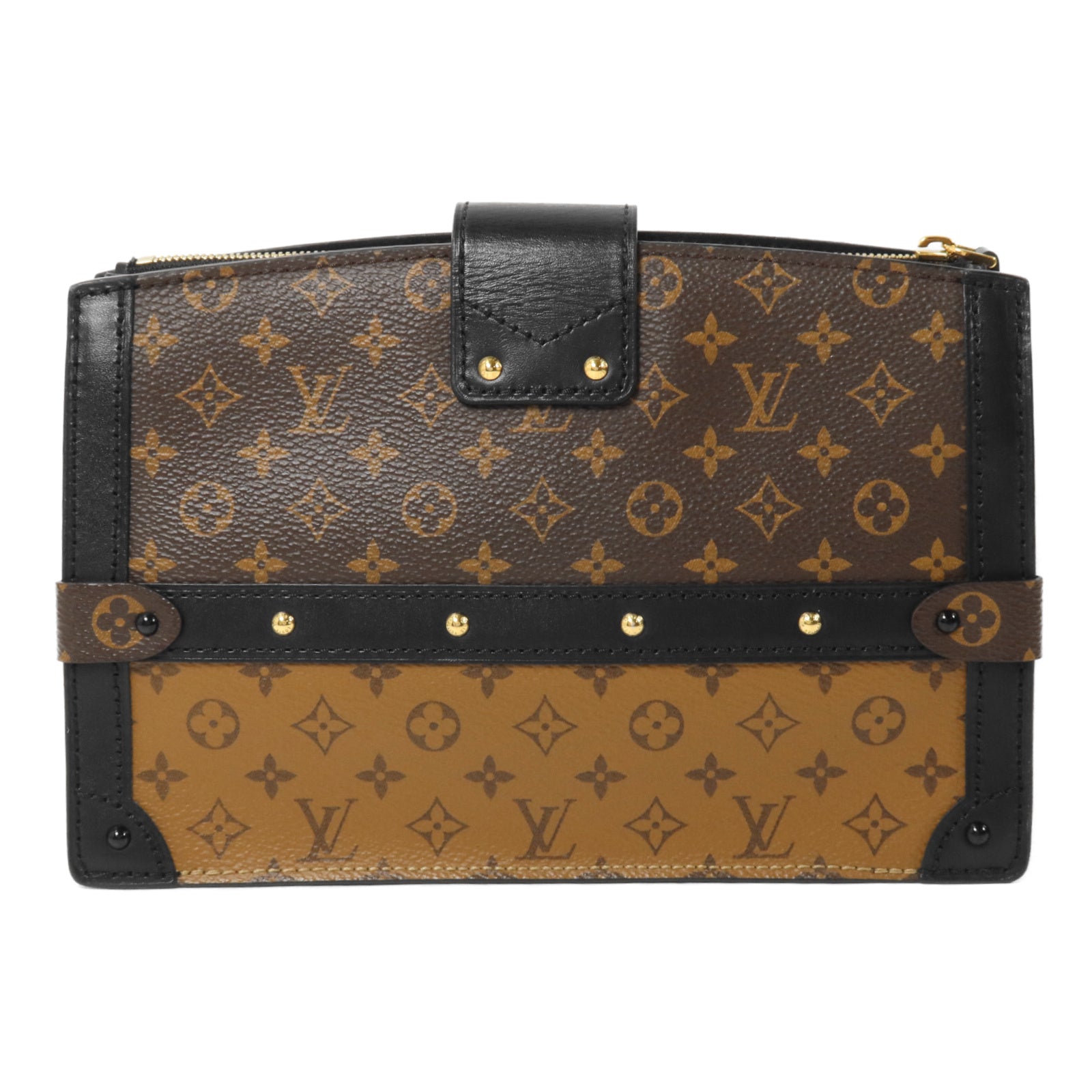 LOUIS VUITTON Monogram Reverse Trunk Clutch鏈帶肩背袋