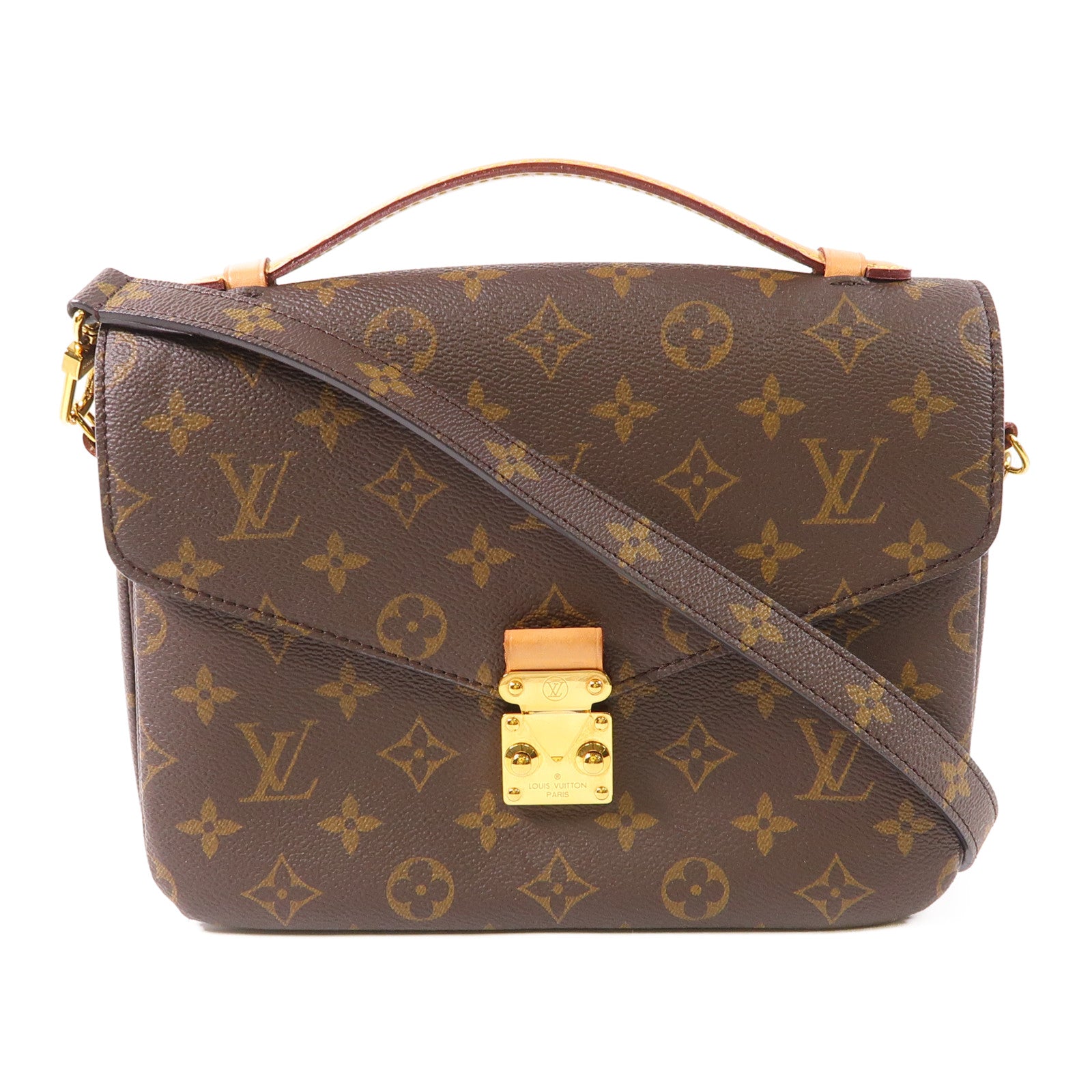 LOUIS VUITTON Monogram Pochette Metis MM金扣手挽肩背兩用袋