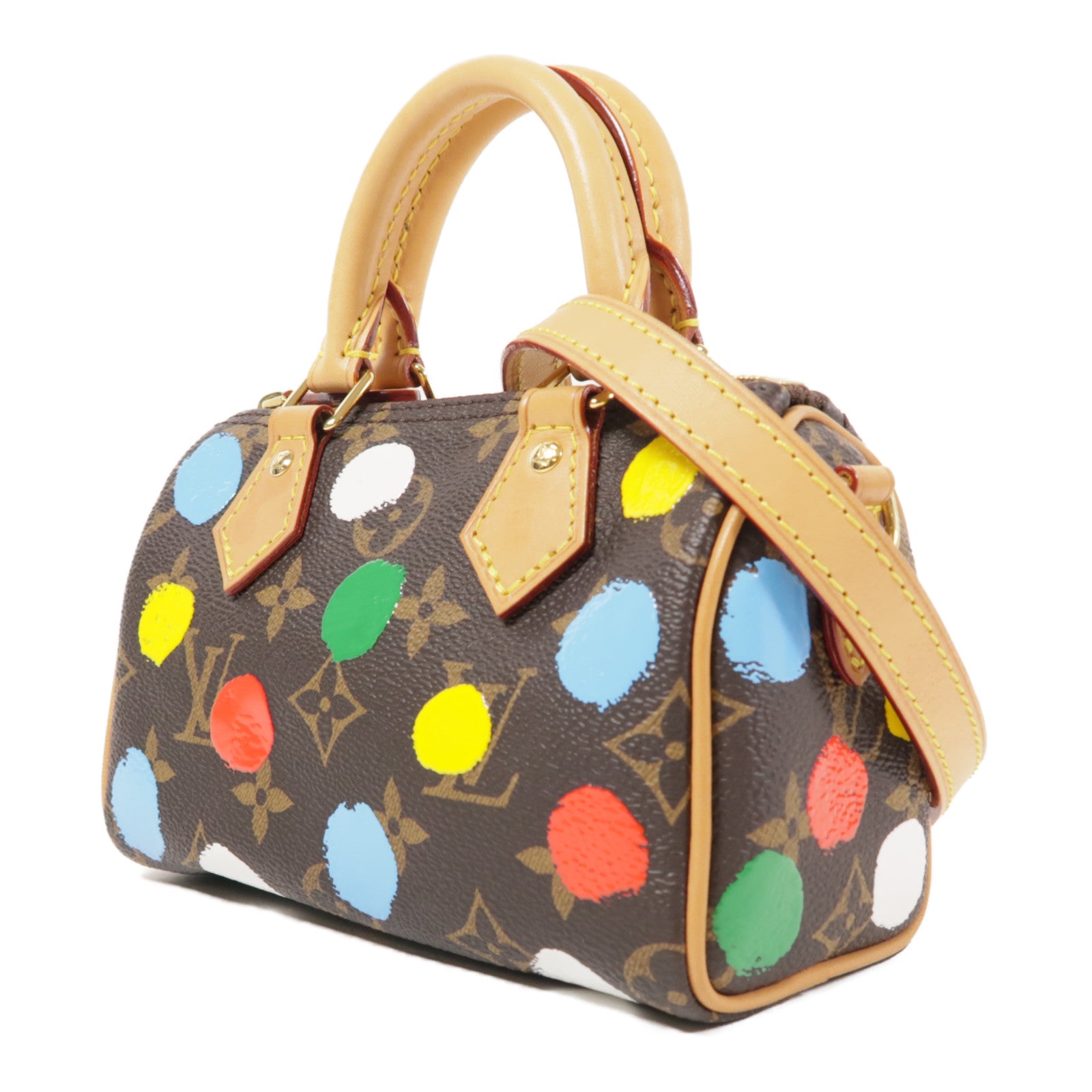 LOUIS VUITTON Monogram LVxYK Nano Speedy金扣手挽肩背兩用袋
